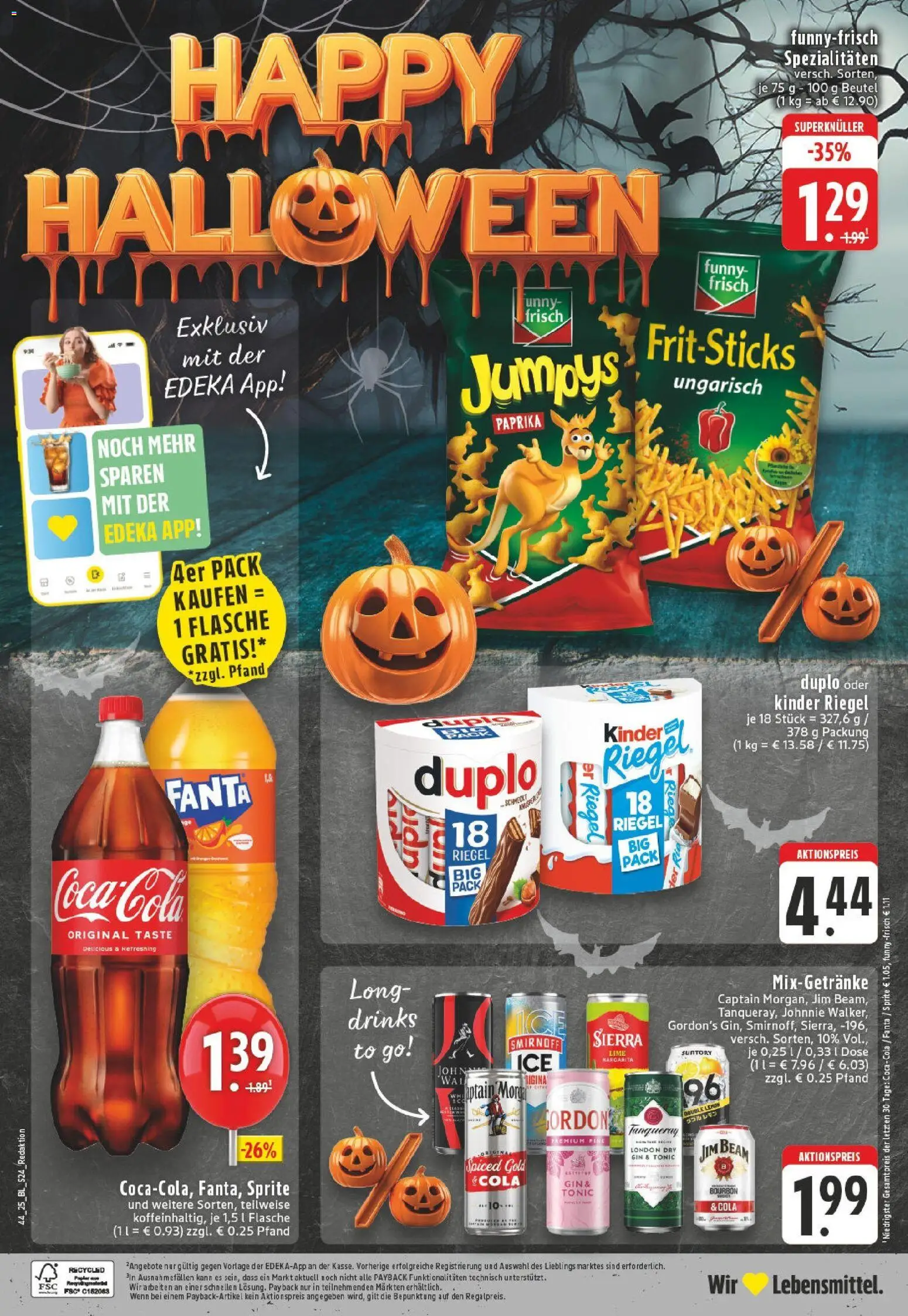 Edeka prospekt Duisburg-Rumeln	 – gültig ab 26.10.2025 | Seite: 24 | Produkte: Sprite, Cola, Smirnoff, Chips