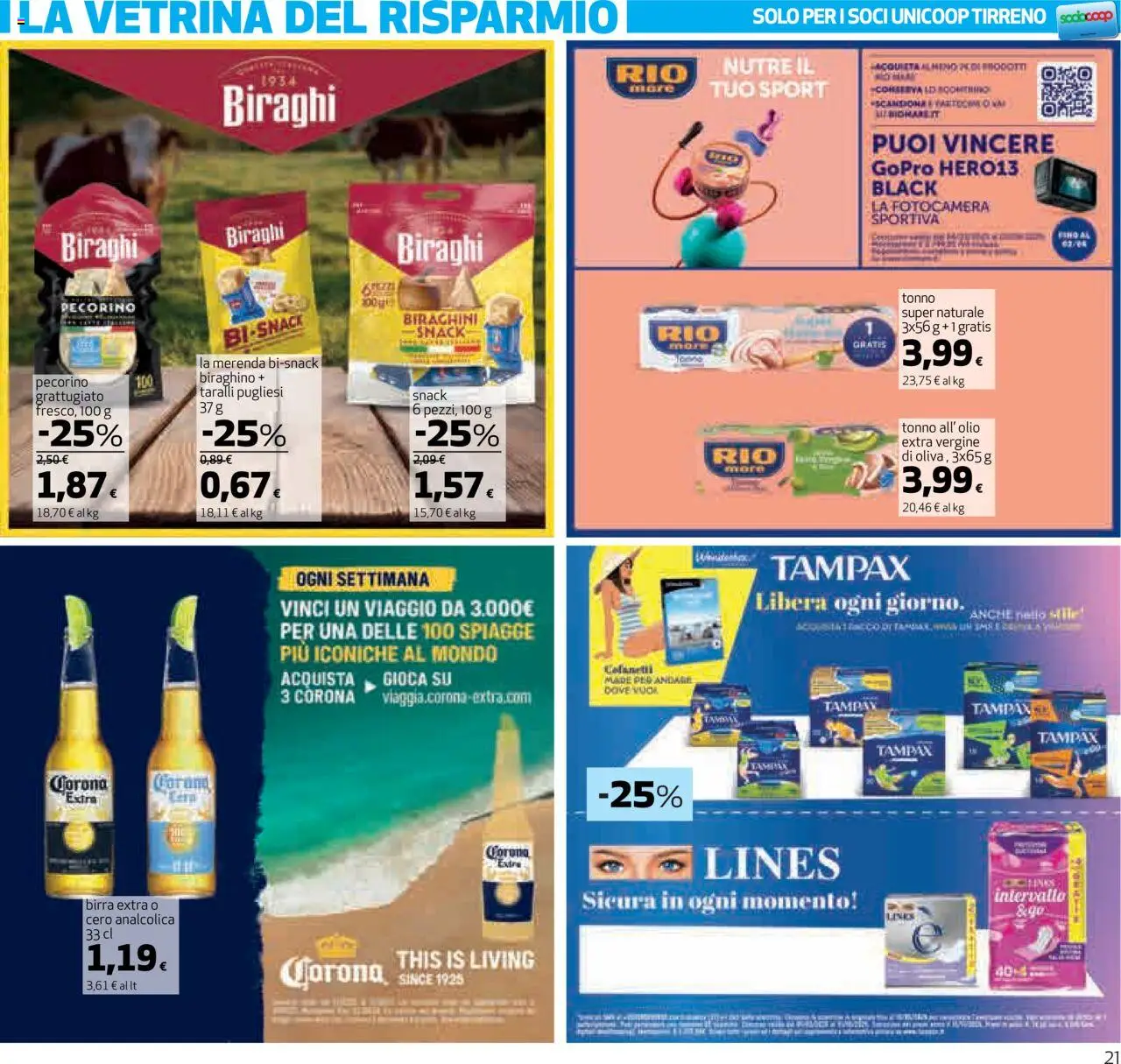 Volantino Ipercoop del 22.05.2025 | Pagina: 21 | Prodotti: Birra, Olive, Fotocamera, Taralli