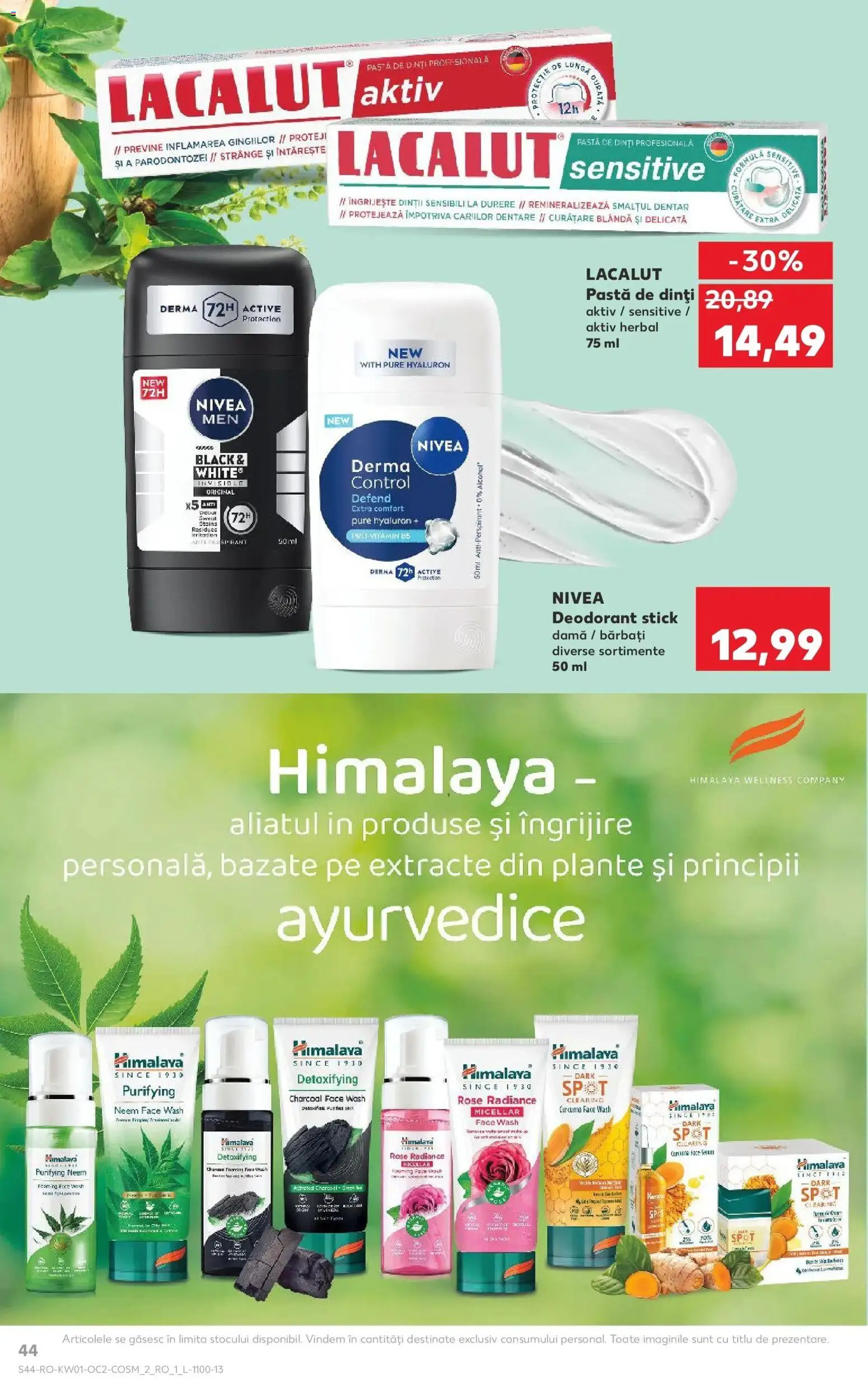 Noul catalog Kaufland – valabil de la 31.12.2025 | Pagină: 44 | Produse: Serum, Deodorant, Antiperspirant, Pastă de dinți