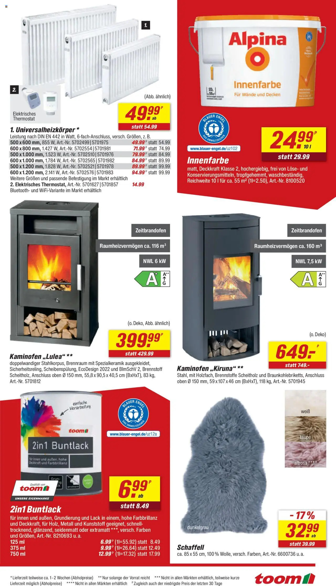 Toom Baumarkt Prospekt – gültig ab 18.10.2025 | Seite: 9 | Produkte: Kaminofen