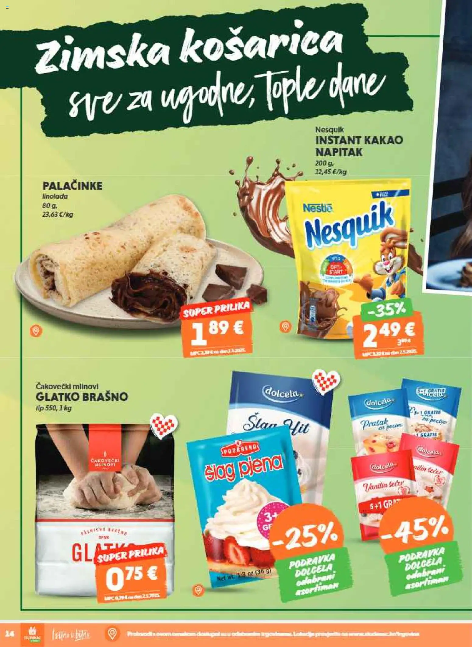 Studenac katalog | vrijedi od 04.02.2026 | Stranica: 14 | Proizvodi: Podravka, Brašno, Kakao, Šlag