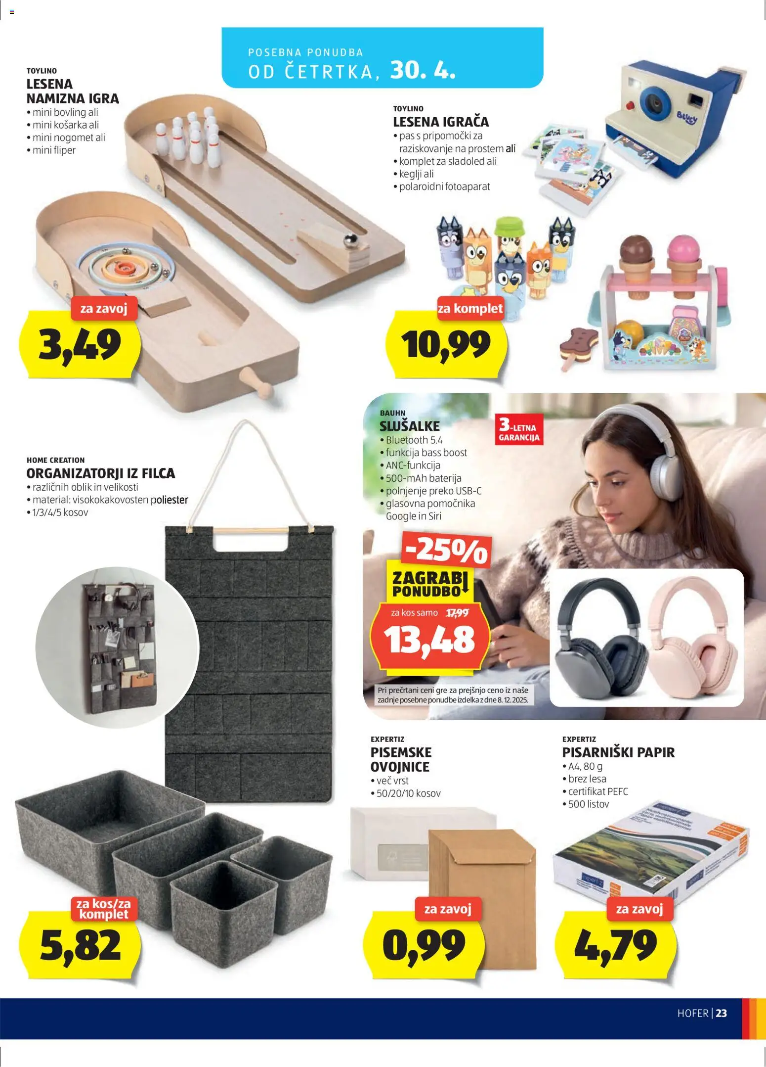 Hofer SI katalog | vrijedi od 22.04.2026 | Stranica: 23 | Proizvodi: Baterija, Sladoled, Fotoaparat, Igra