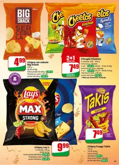 Pogląd oferty "Chrupki Cheetos, 3 rodzaje, 130-160 g" - ważna od 31.12.2025 | Strona: 49