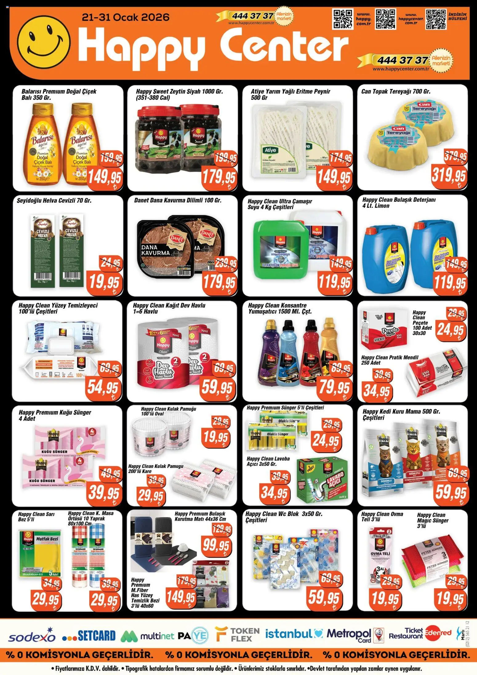 Happy Center - Katalog - 21.01.2026 tarihinden itibaren geçerlidir | Sayfa: 8 | Ürünler: Masa, Peynir, Yumuşatıcı, Bulaşık deterjanı