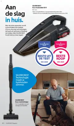 Accu-steelstofzuiger, 2-in-1: te gebruiken als steelstofzuiger én kruimeldief - Voorbeeld van een folder van Lidl, geldig van 01.04.2026 | Pagina: 17 | Producten: Borjúcomb, Stofzuiger, Bank