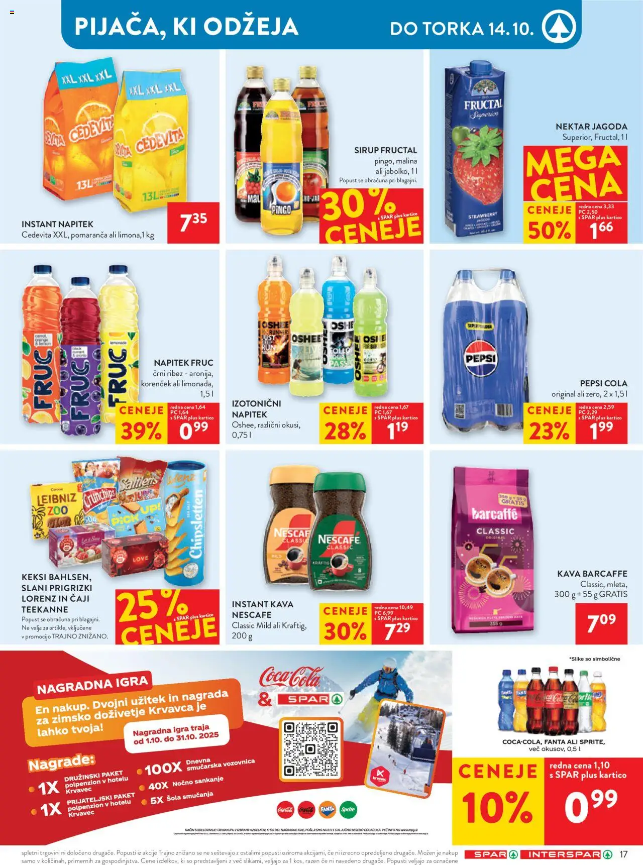 Novi Spar katalog ponudbe – veljaven od 08.10.2025 | Stran: 21 | Izdelki: Keksi, Igra, Ribez, Prigrizki