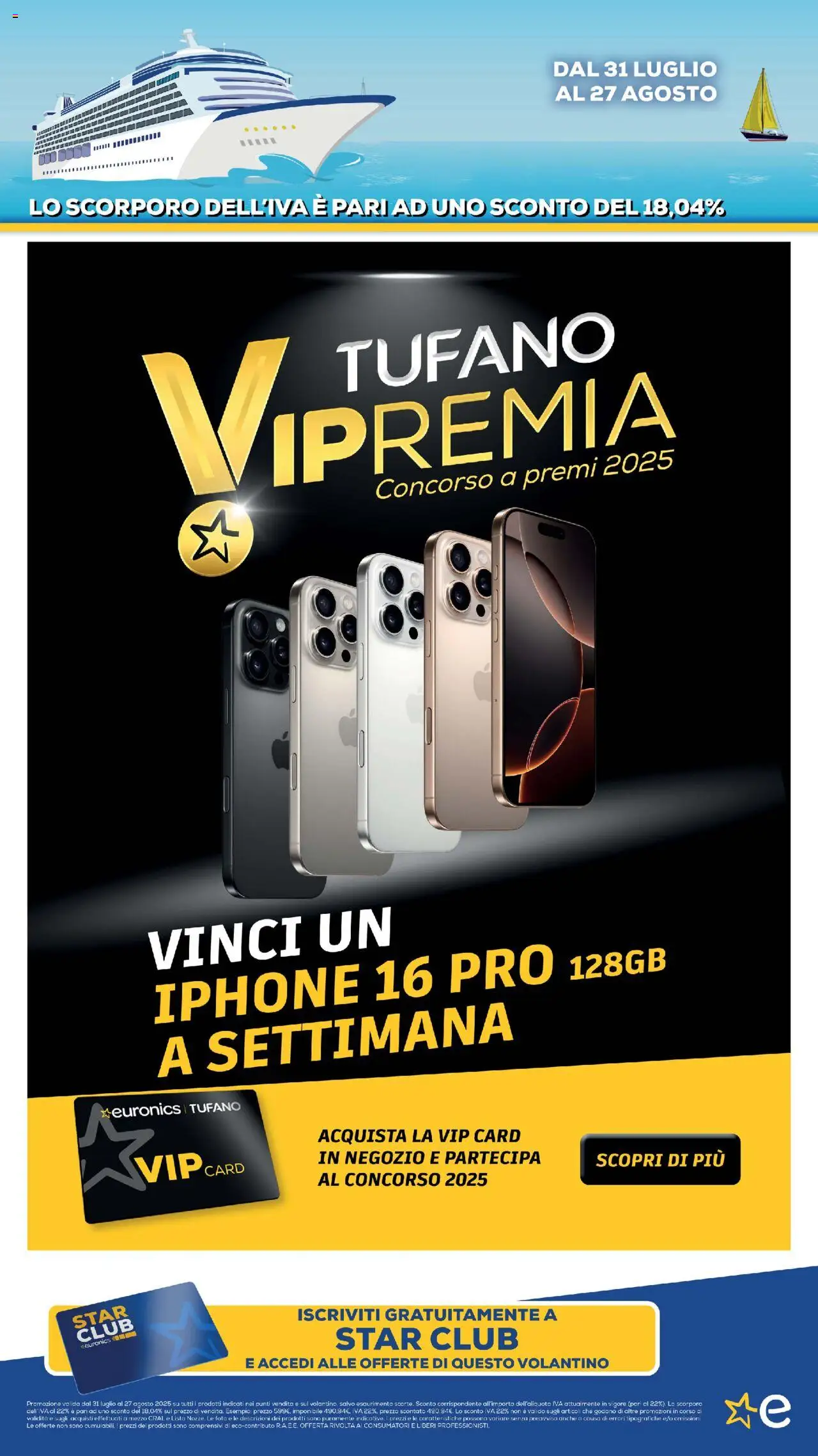 Volantino Euronics del 31.07.2025 | Pagina: 37 | Prodotti: Iphone