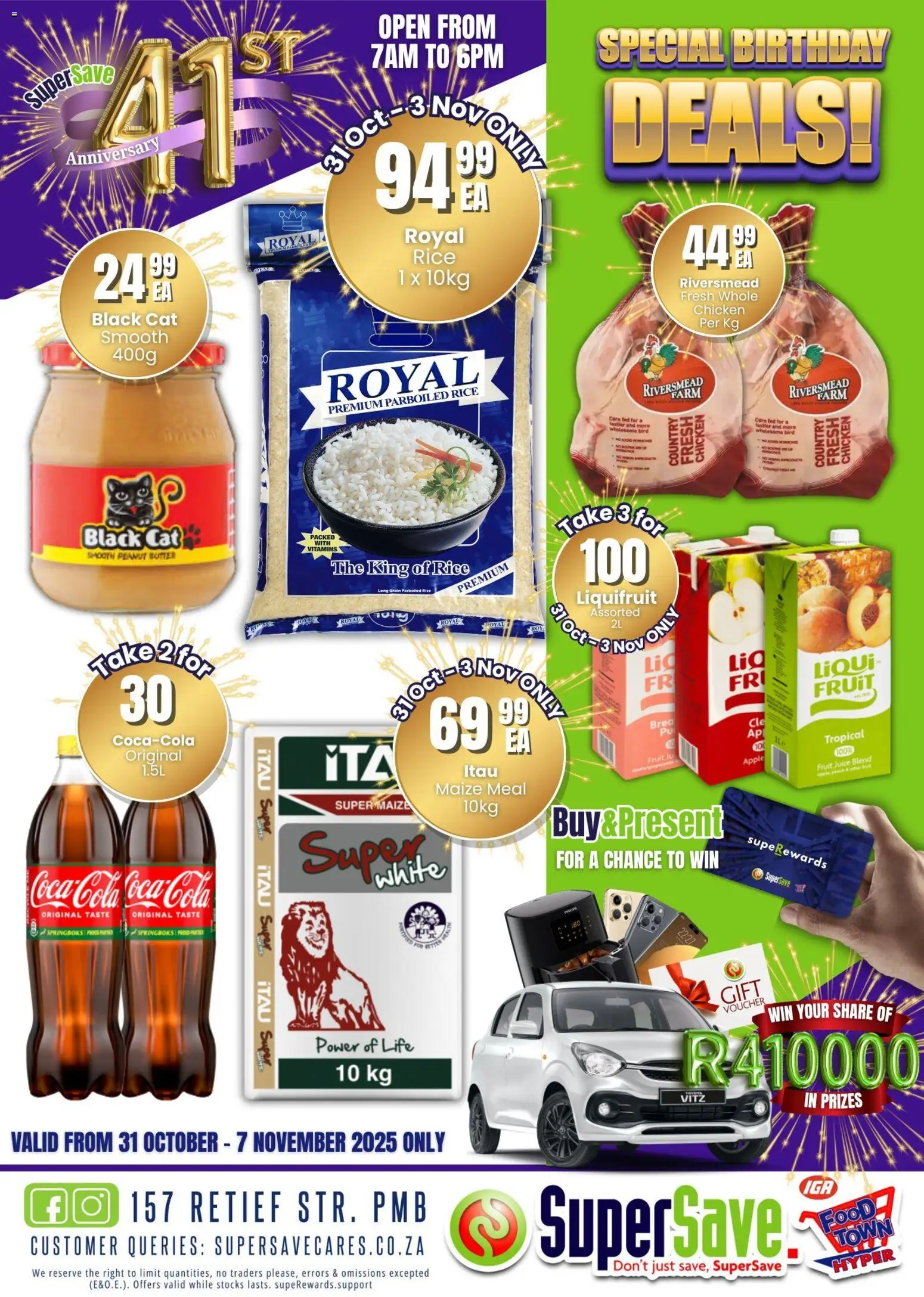 New Super Save catalogue – valid from 31.10.2025 | Page: 68 | Products: Maize meal, Vitamins, Juice, Fruit