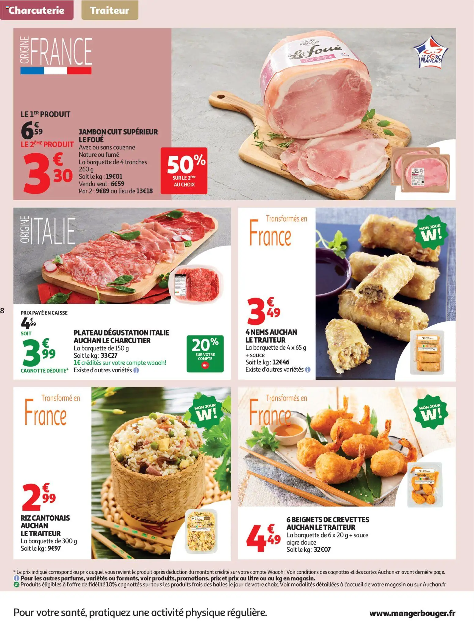 {H1} | Page: 8 | Produits: Plateau, Crevettes, Jambon, Porc