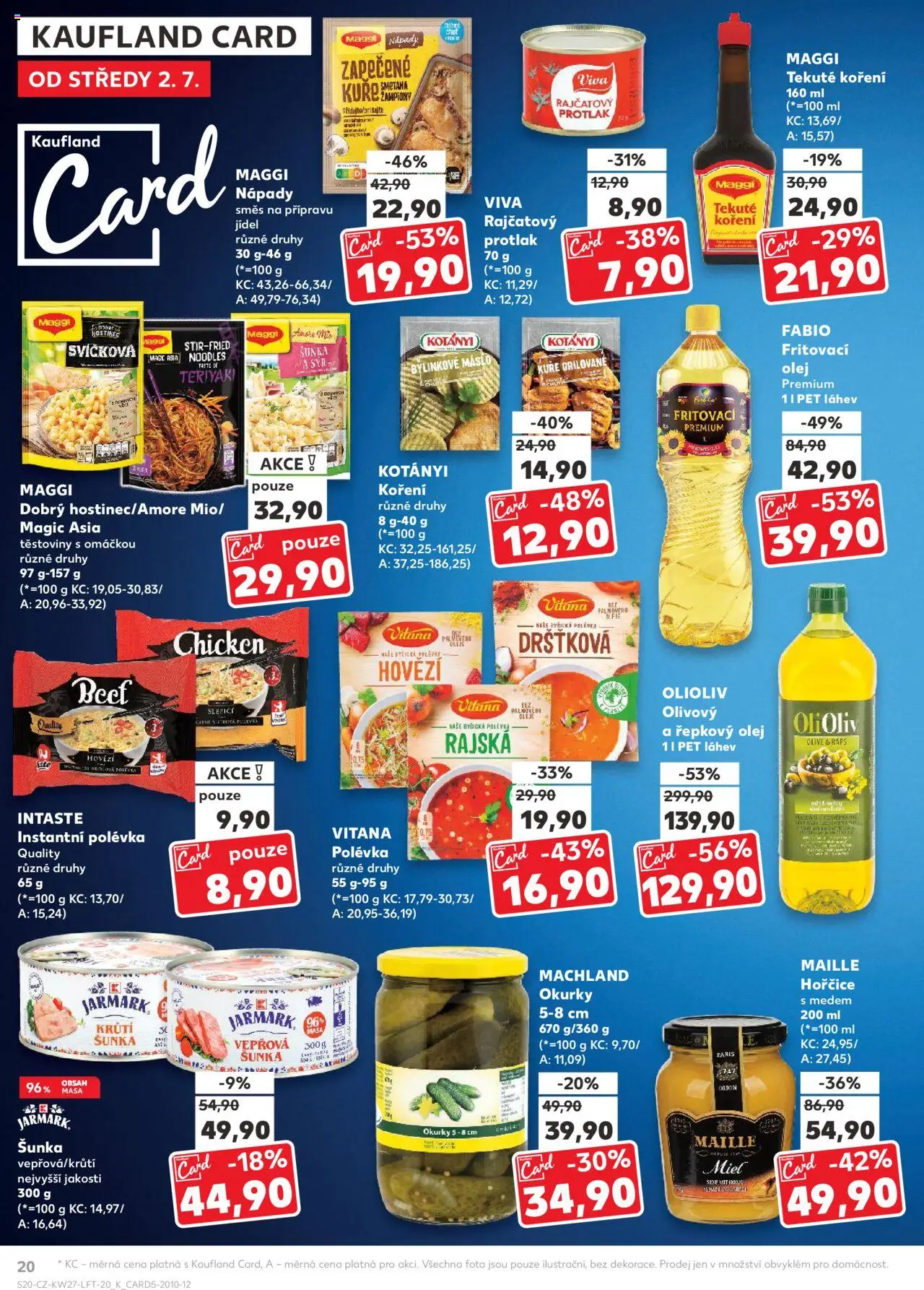 Kaufland leták od 02.07.2025 | Strana: 20 | Produkty: Hovězí, Šunka, Smetana, Okurky
