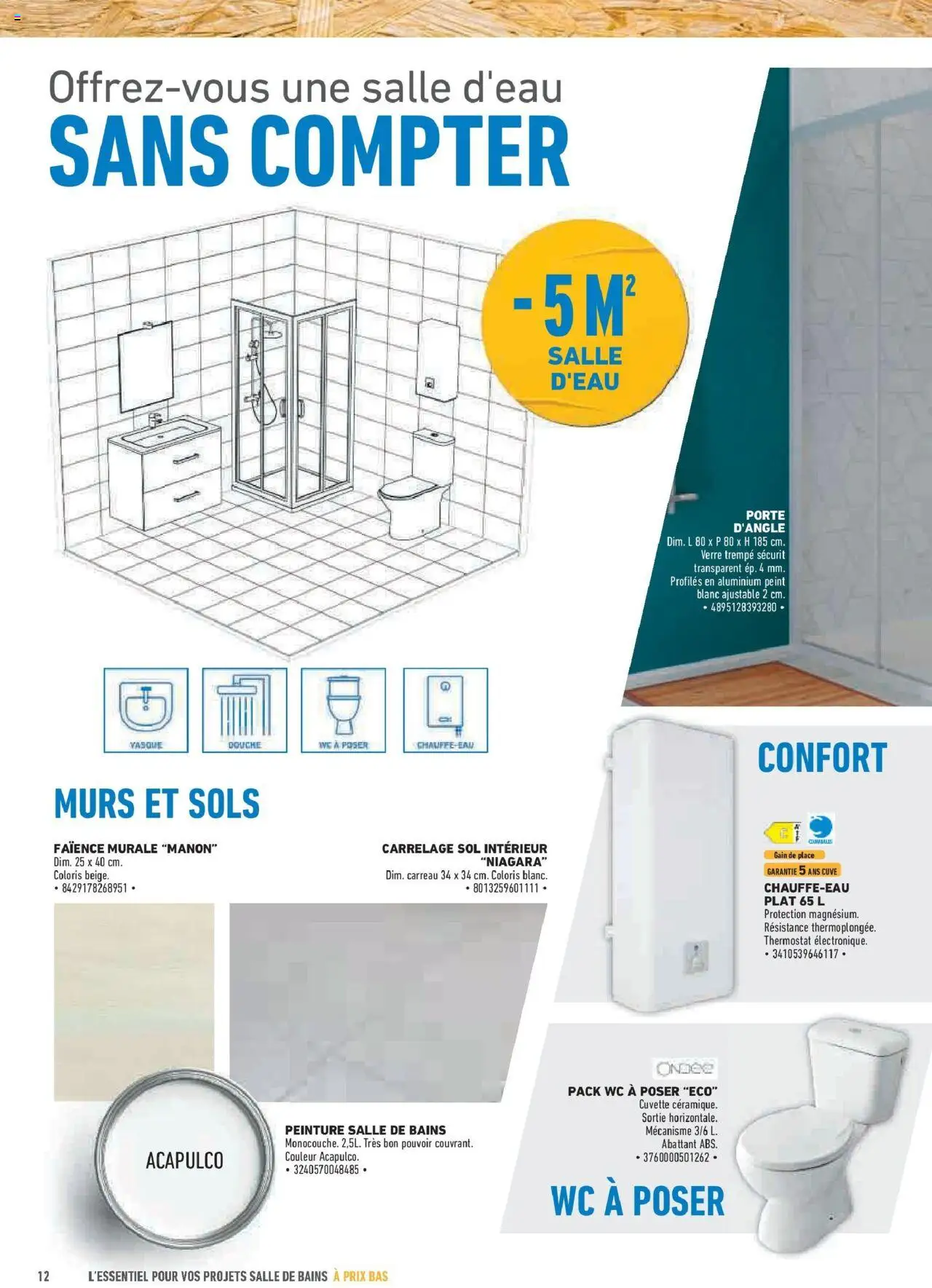 {H1} | Page: 12 | Produits: Porte, Douche