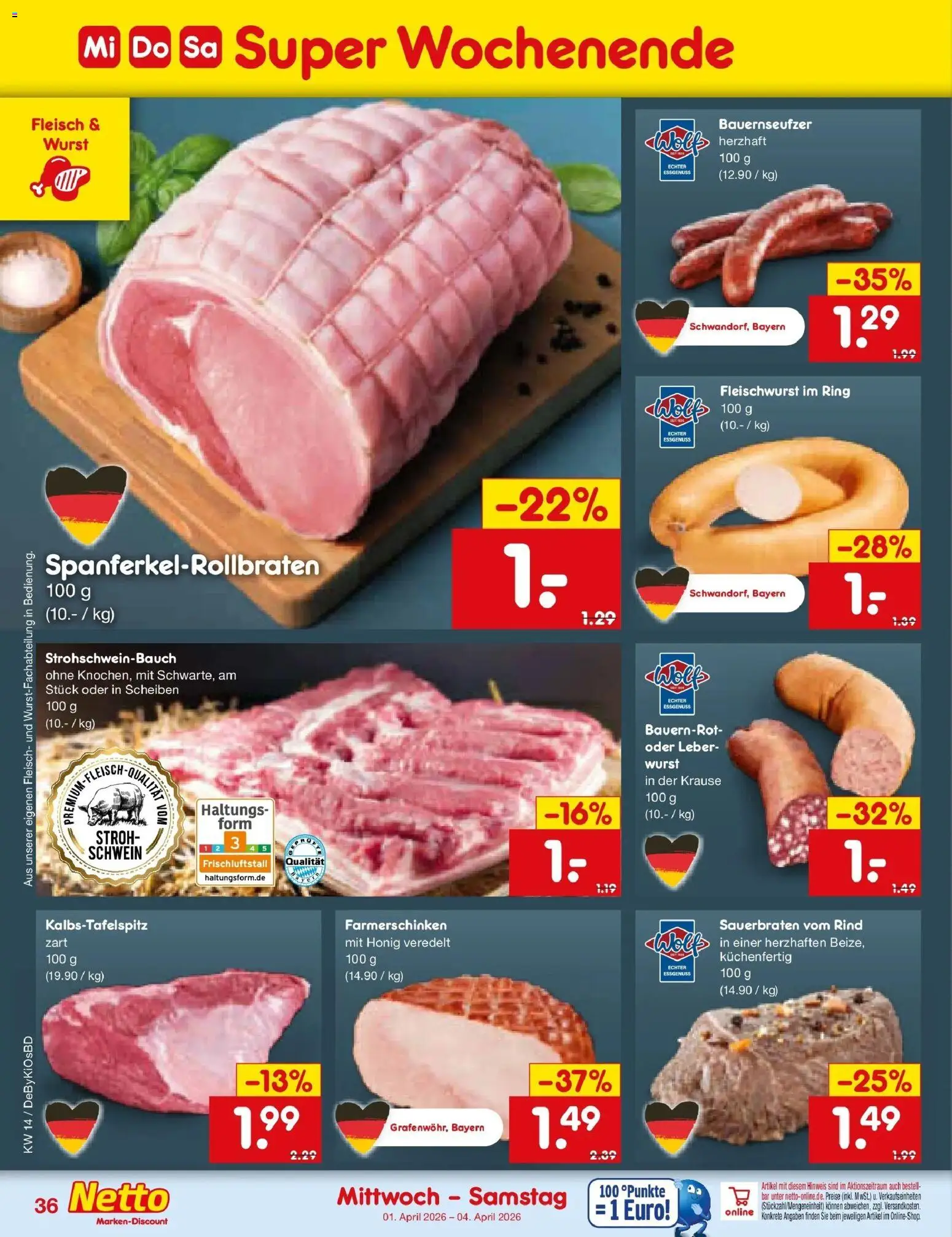 Netto Marken-Discount Prospekt Mistelbach	 – gültig ab 30.03.2026 | Seite: 50 | Produkte: Wurst, Fleisch