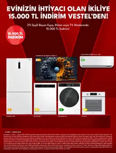 01.03.2026 tarihinden itibaren geçerli olan Vestel kataloğu önizlemesi | Sayfa: 5 | Ürünler: TV, Televizyon, Fırın, Klima