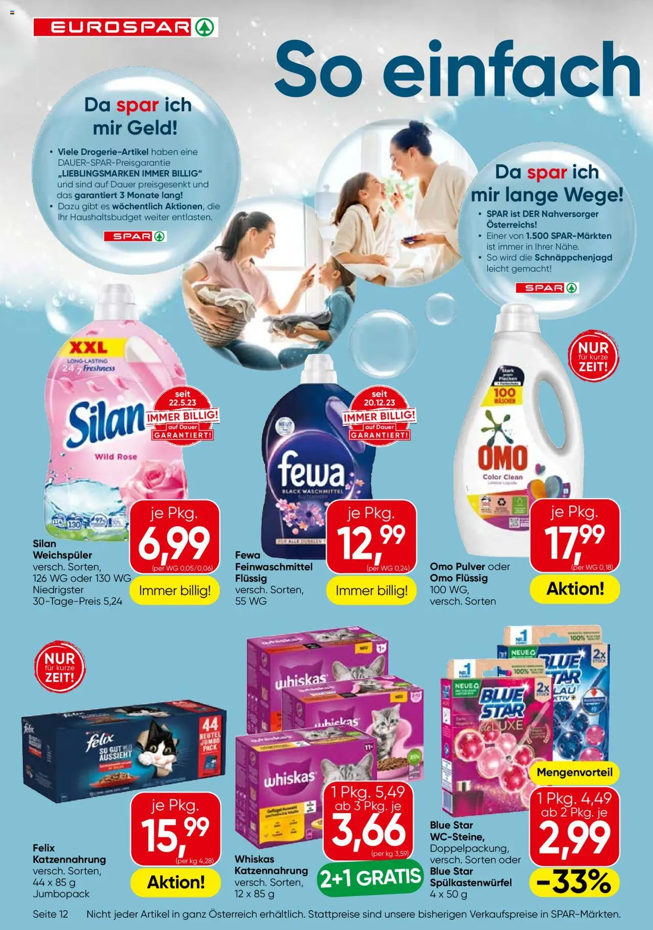 Eurospar Flugblatt - Kärnten gültig ab 25.09.2025 | Seite: 12 | Produkte: Weichspüler, Waschmittel