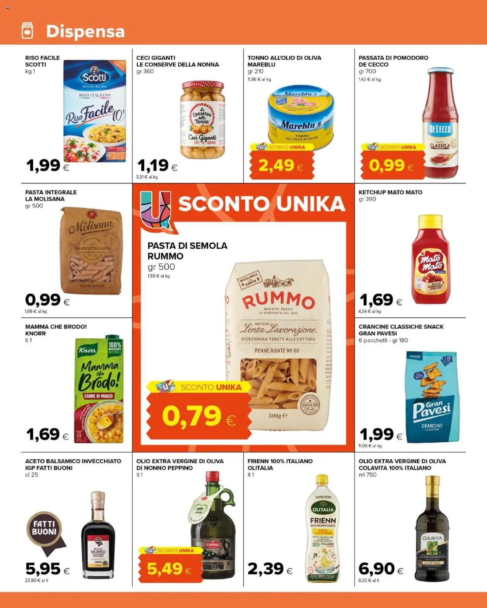 Volantino Tigre del 10.03.2026 | Pagina: 8 | Prodotti: Ketchup, Ceci, Pasta, Aceto