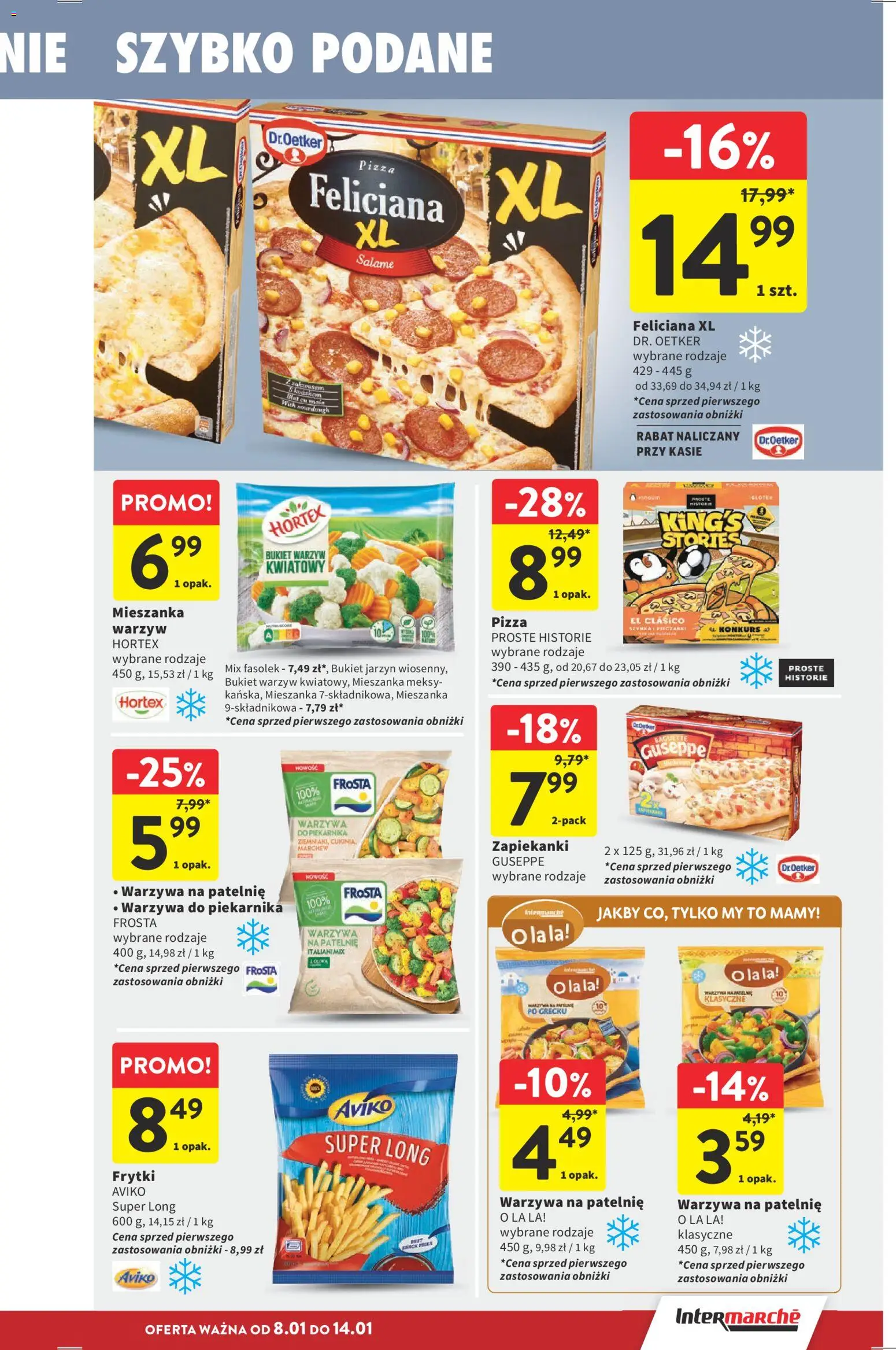 Intermarche Gazetka od 08.01.2026 | Strona: 21 | Produkty: Pieczarki, Warzywa na patelnie, Patelnie, Frytki