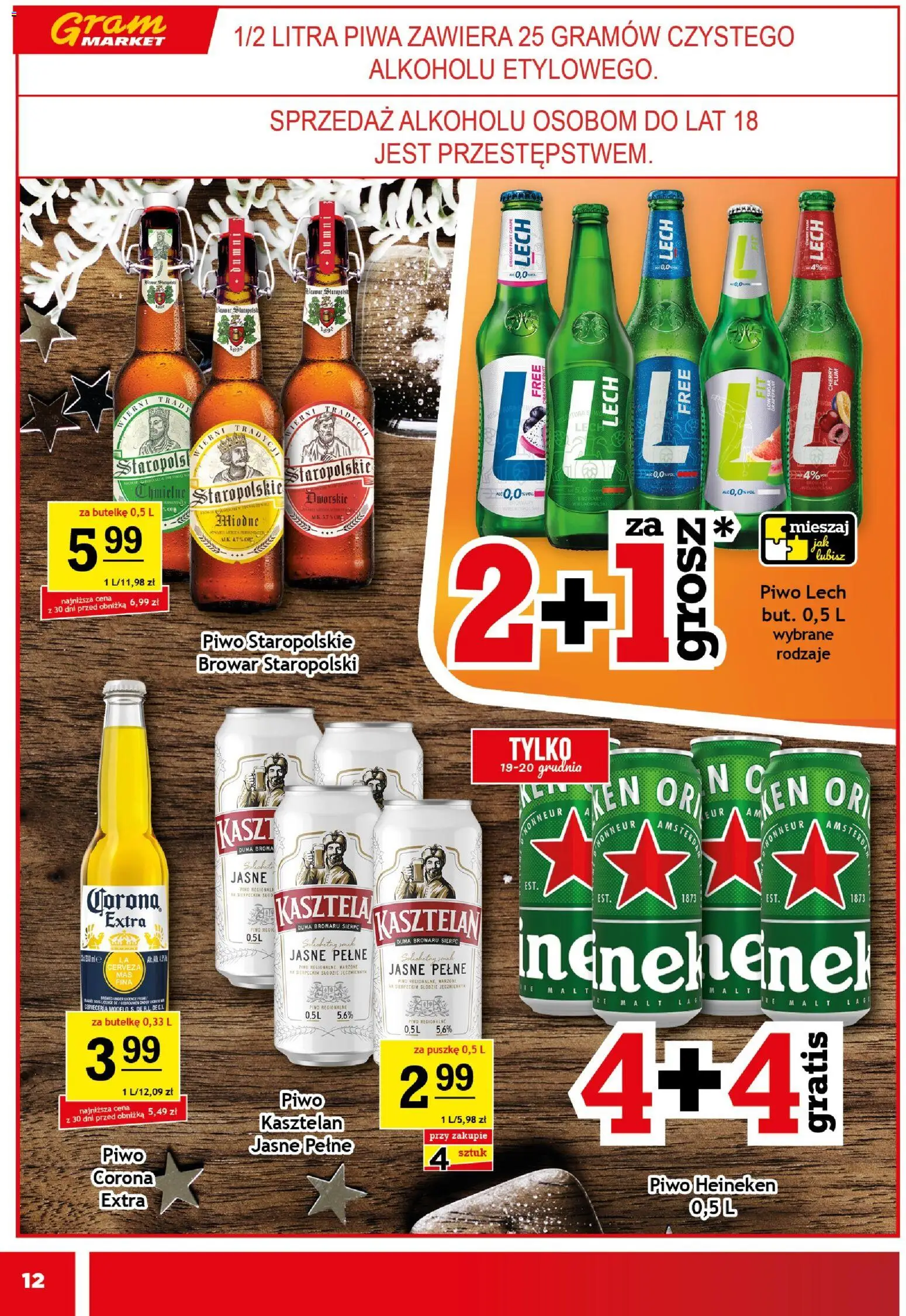 Gram Market Gazetka od 17.12.2025 | Strona: 12 | Produkty: Piwo, Heineken