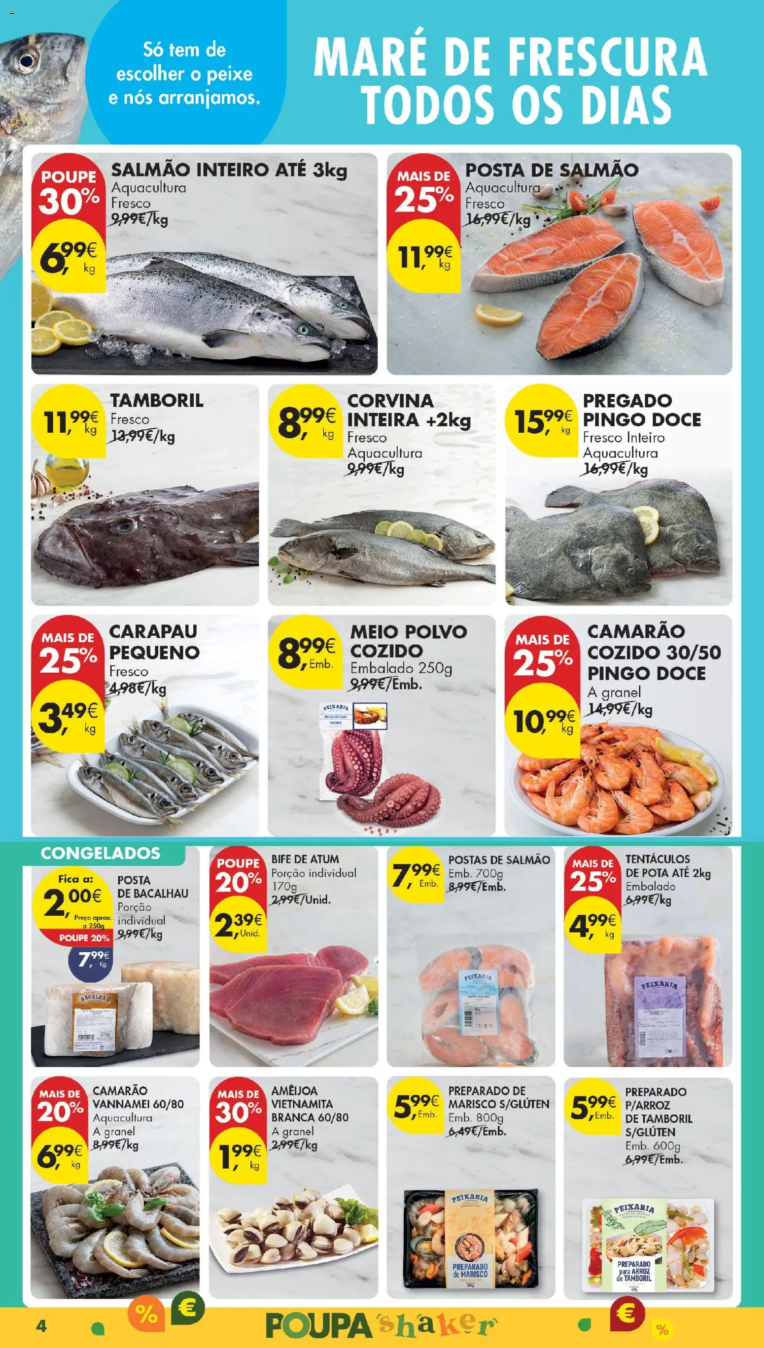Pingo Doce Poupe Esta Semana Madeira │ válido de 11.11.2025 | Página: 4 | Produtos: Bacalhau, Salmão, Arroz, Peixe