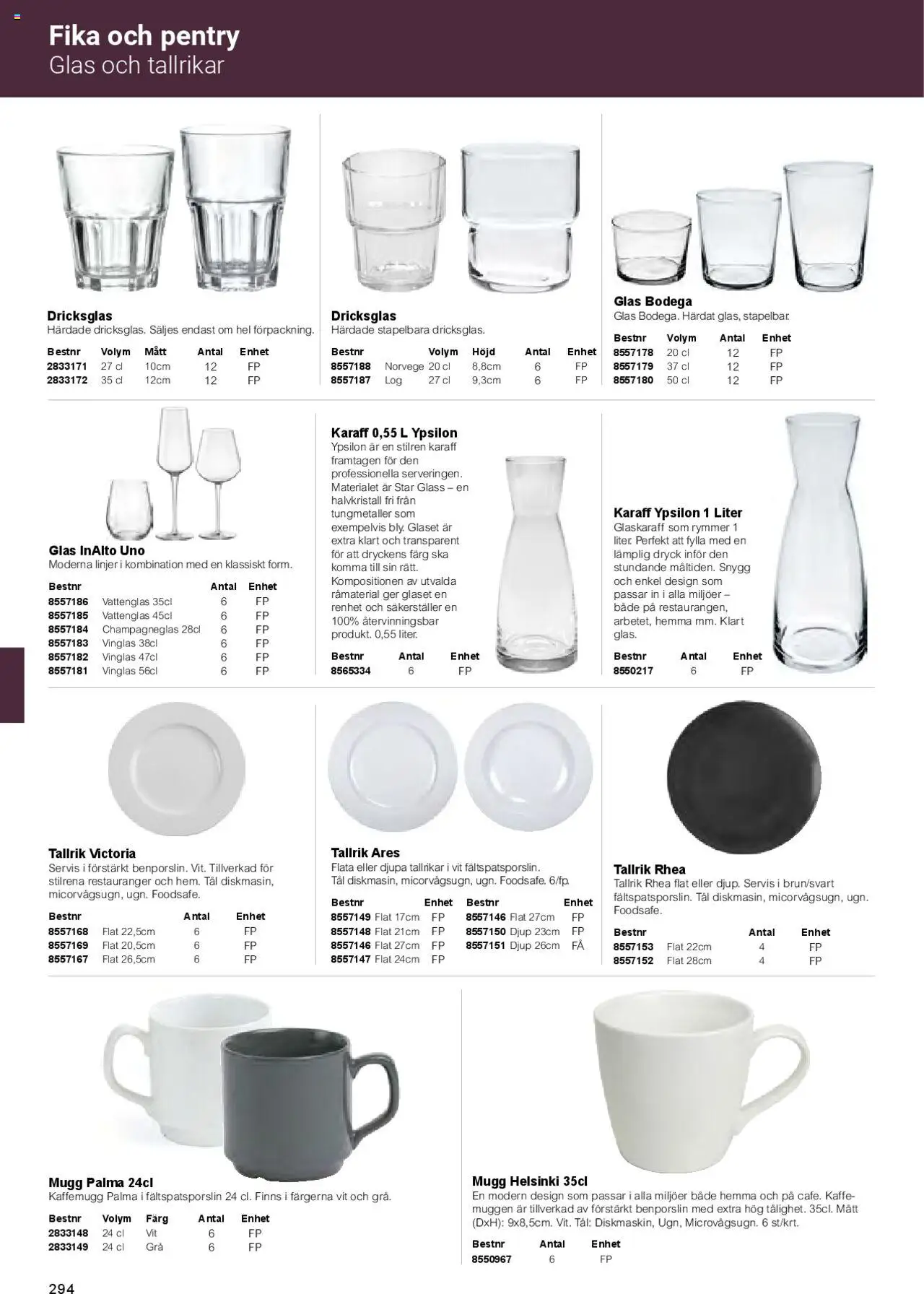 Office Depot reklamblad aktuell från 01.02.2025 | Sida: 296 | Produkter: Kaffe, Glass, Karaff