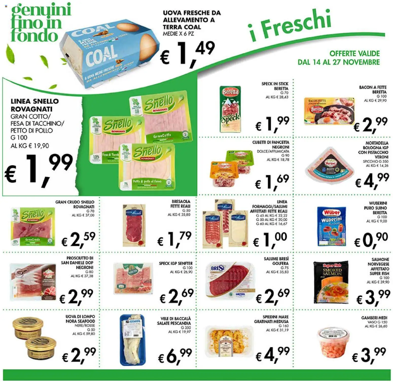 Volantino Coal del 14.11.2025 | Pagina: 10 | Prodotti: Pollo, Bresaola, Gamberi, Suino