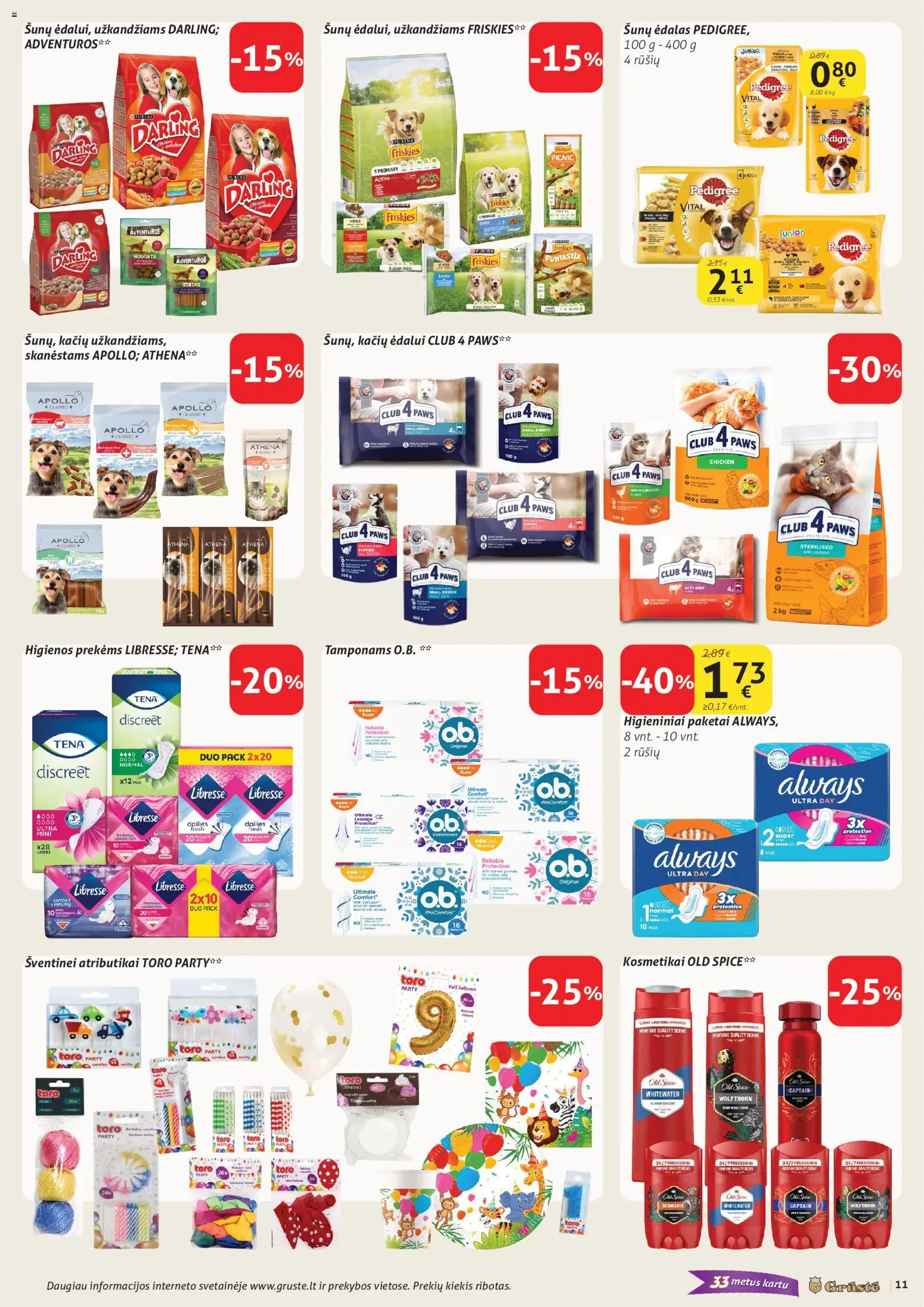 GRUSTE akcijos nuo 21.04.2026 | Puslapis: 11 | Prekių: Wc