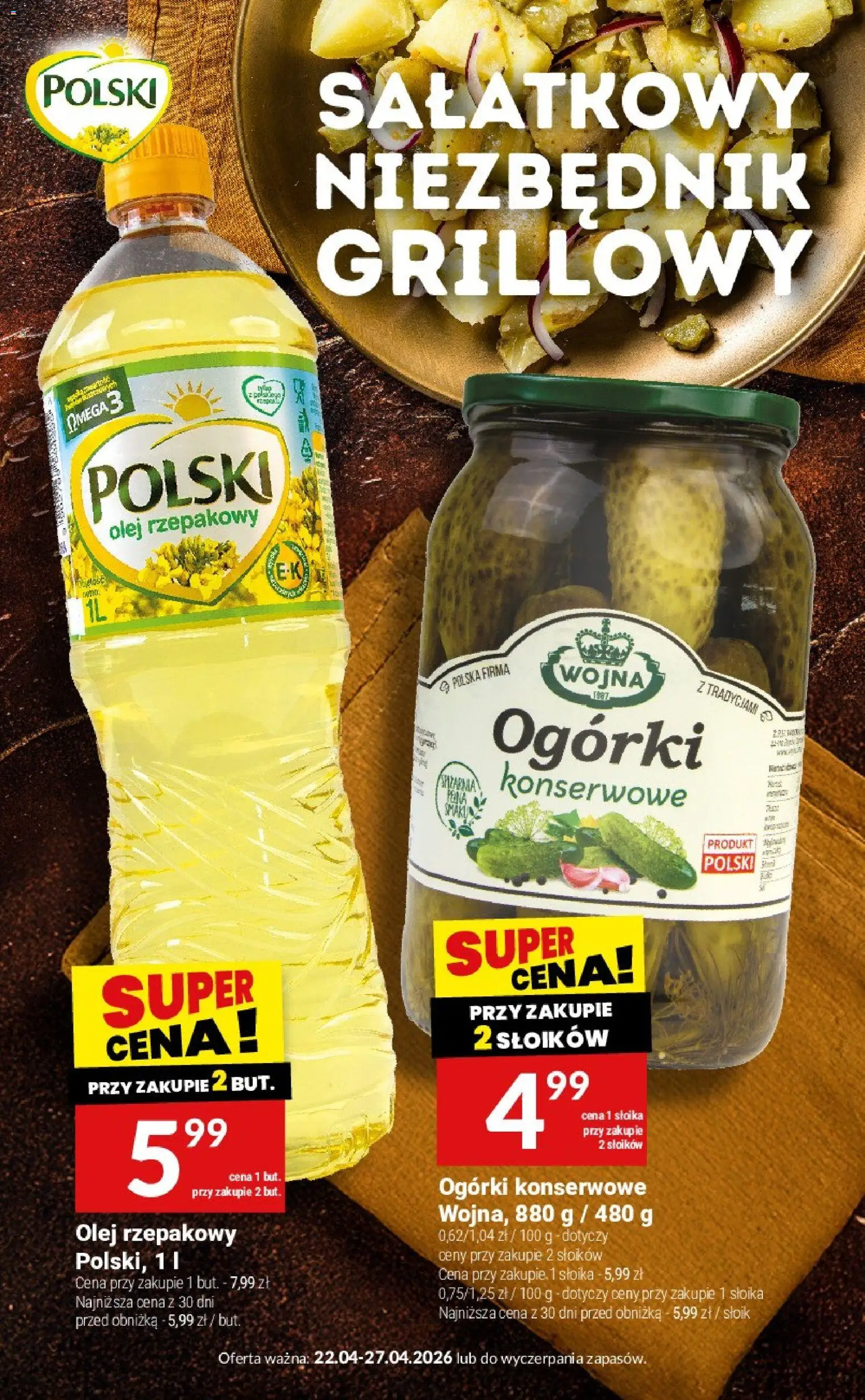 Twój Market gazetka - Najlepsze Grillove Dodatki od 22.04.2026 | Strona: 5 | Produkty: Olej rzepakowy, Olej, Ogórki, Ogórki konserwowe