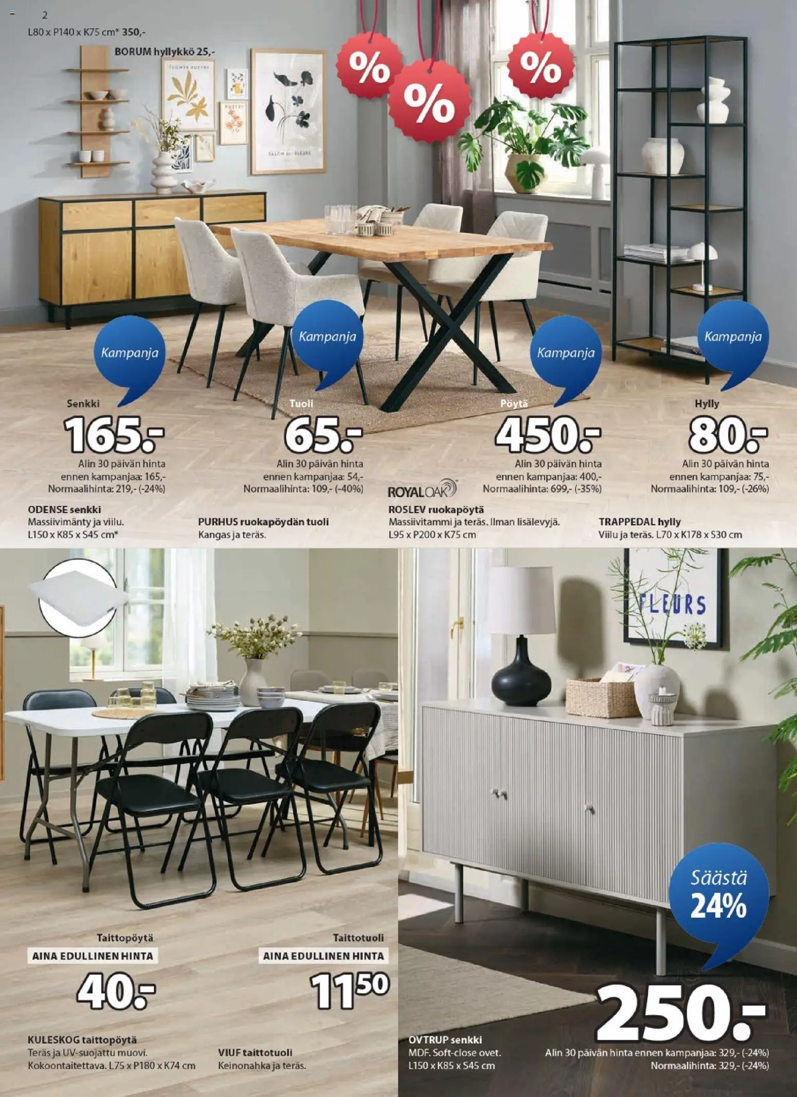 JYSK tarjoukset – voimassa 25.12.2025 alkaen | Sivu: 2 | Tuotteet: Kangas, Hylly, Tuoli, Senkki