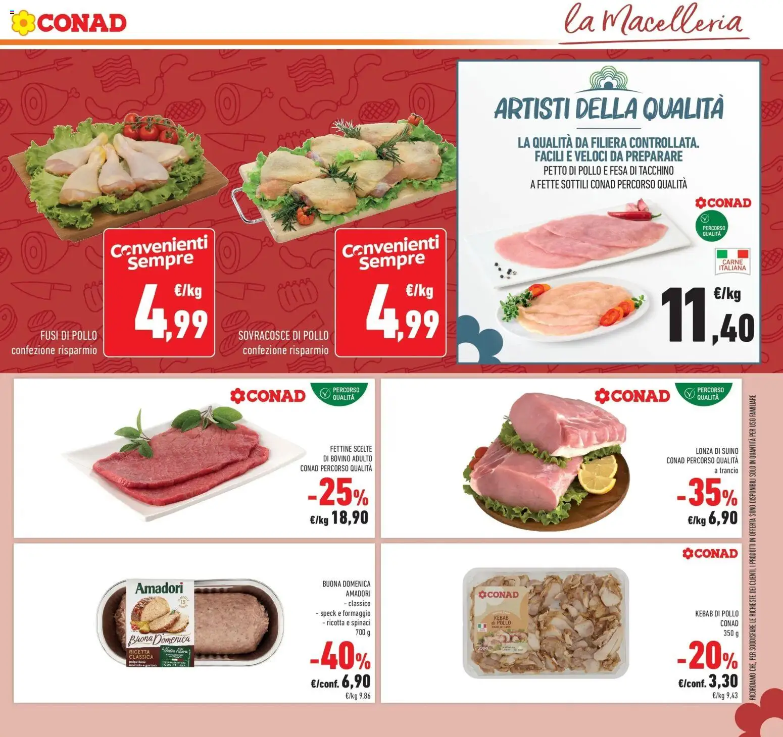 Volantino Conad del 29.01.2026 | Pagina: 13 | Prodotti: Speck, Suino, Tacchino, Spinaci