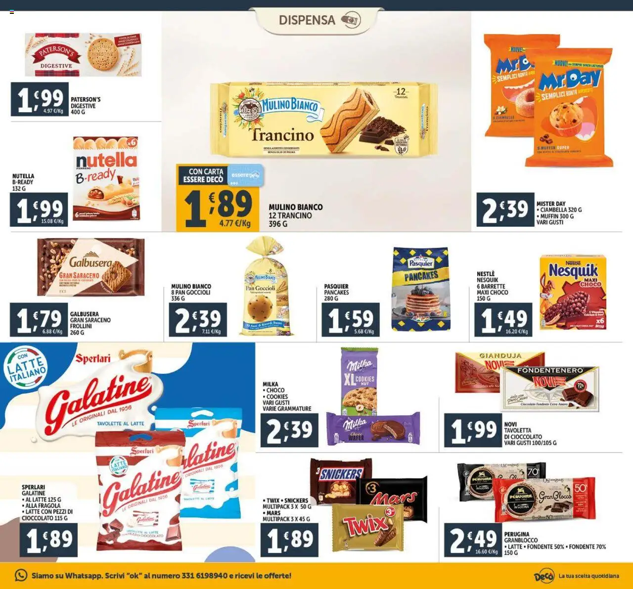 Volantino Decò del 23.09.2025 | Pagina: 11 | Prodotti: Ciambelle, Cioccolato, Muffin, Frollini