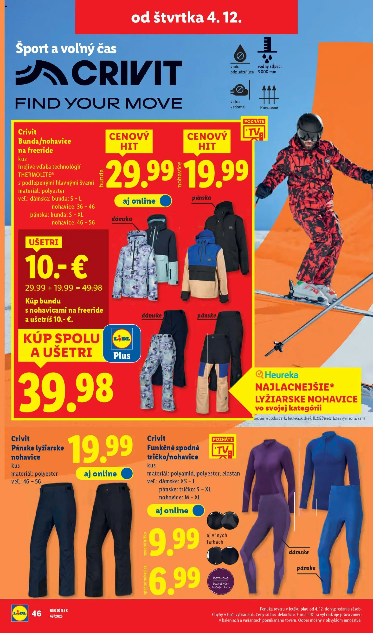 Nové Lidl akcie – leták je platný od 01.12.2025 | Strana: 84 | Produkty: Tričko, Bunda, Nohavice