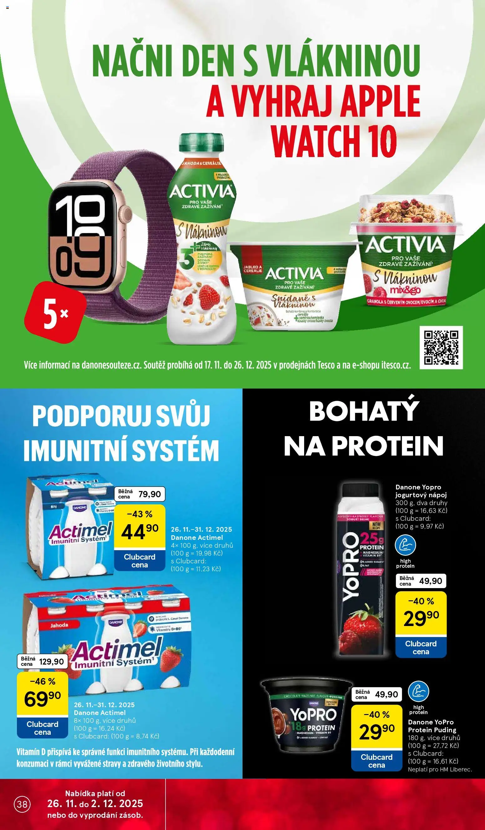 Tesco Black Friday od 26.11.2025 | Strana: 38 | Produkty: Cereálie, Vitamíny, Apple, Protein