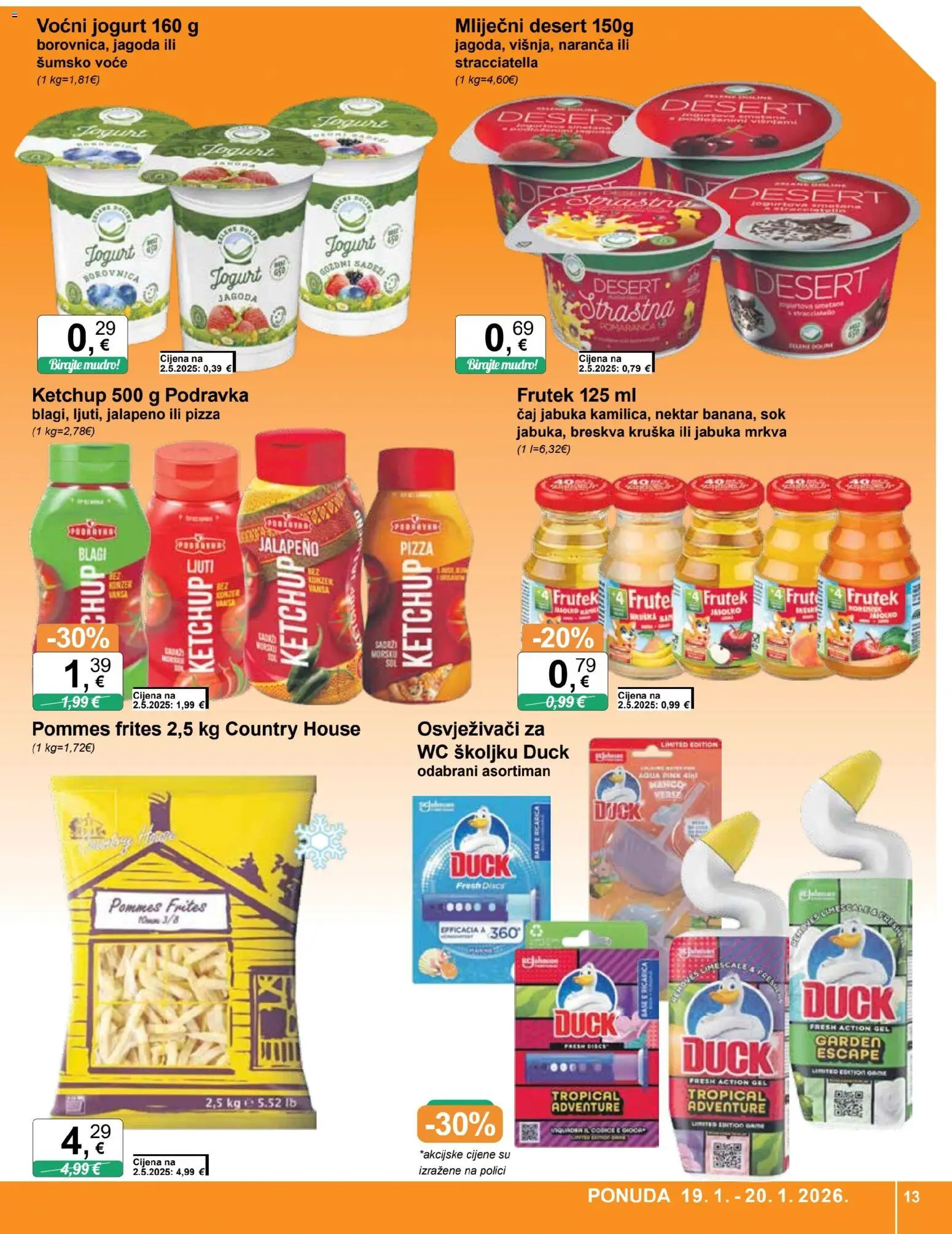 KTC katalog | vrijedi od 14.01.2026 | Stranica: 13 | Proizvodi: Šumsko voće, Voćni jogurt, Podravka, Voće