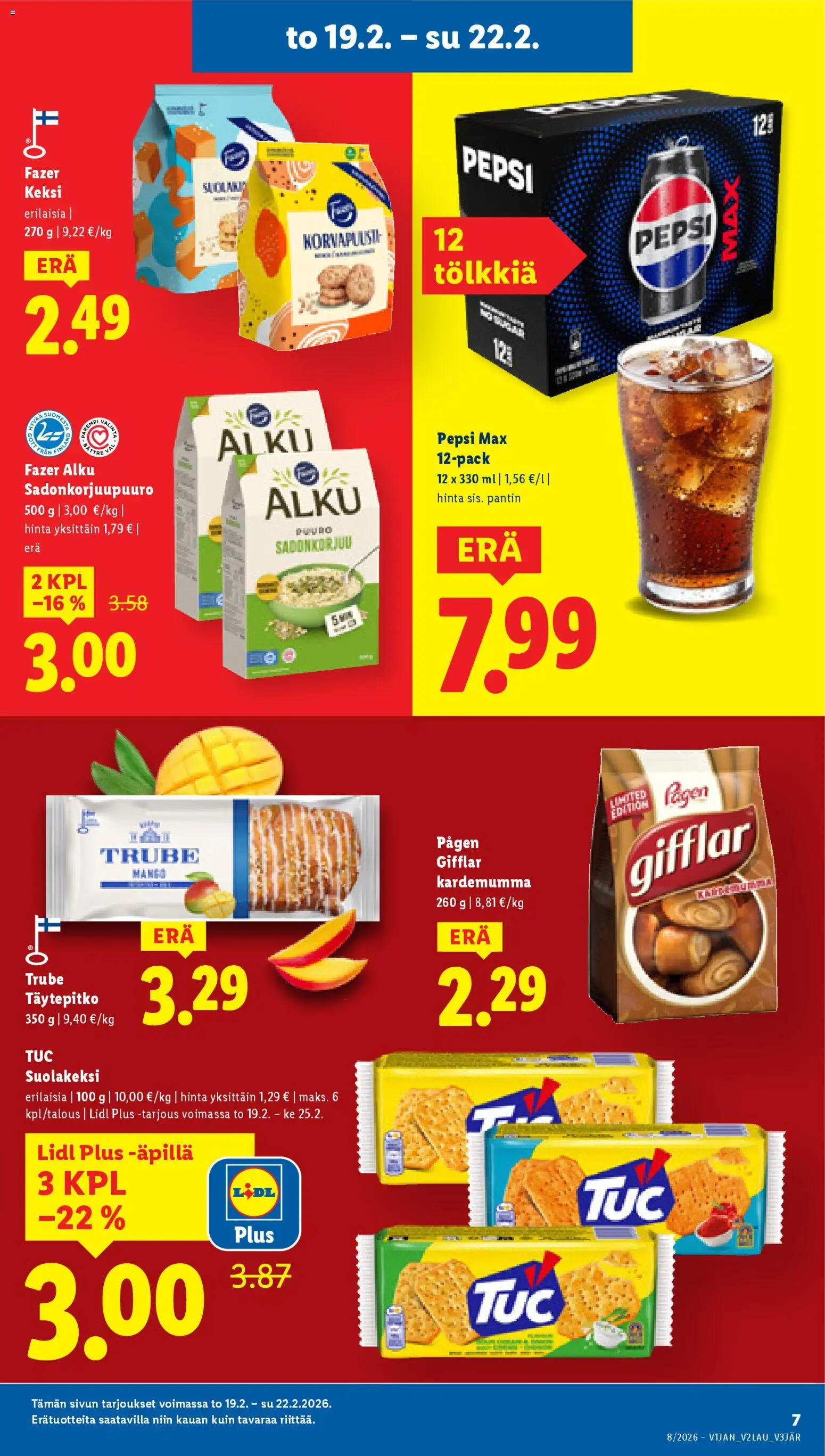 Lidl tarjoukset – voimassa 19.02.2026 alkaen | Sivu: 7 | Tuotteet: Mango, Kardemumma, Pepsi