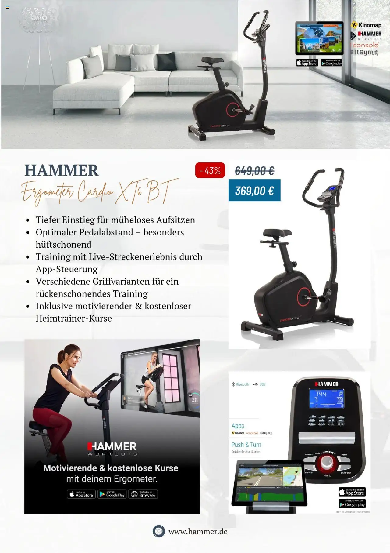 Hammer Prospekt 	 - gültig ab dem 05.08.2025 | Seite: 8 | Produkte: Ergometer, Tablet