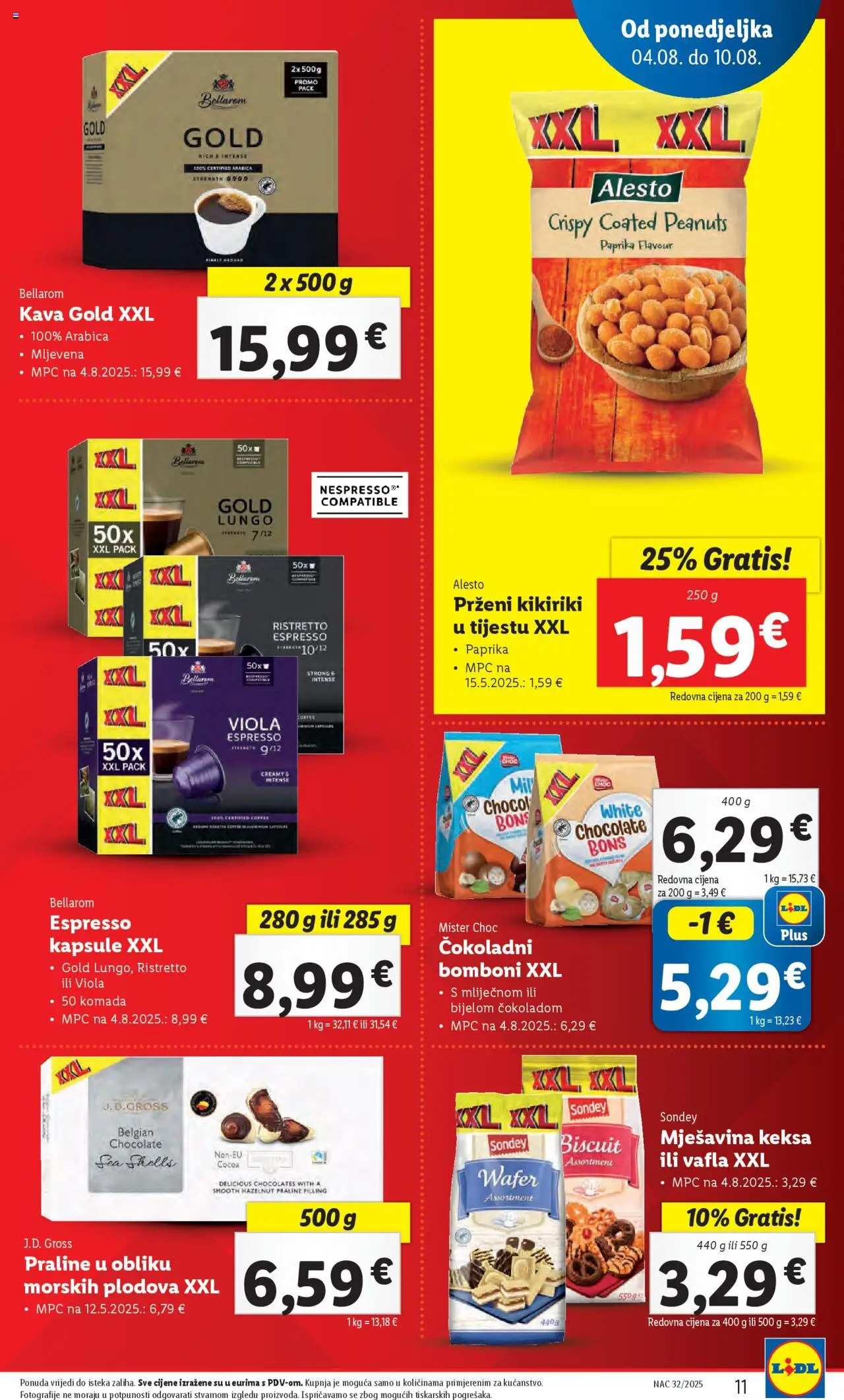 Lidl katalog | vrijedi od 04.08.2025 | Stranica: 11 | Proizvodi: Kava, Bomboni, Paprika, Kikiriki
