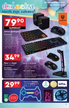 Biedronka gazetka - Okazje tygodnia od 17.05.2025 | Strona: 17 | Produkty: Mysz, Słuchawki, Bateria, Taśma LED
