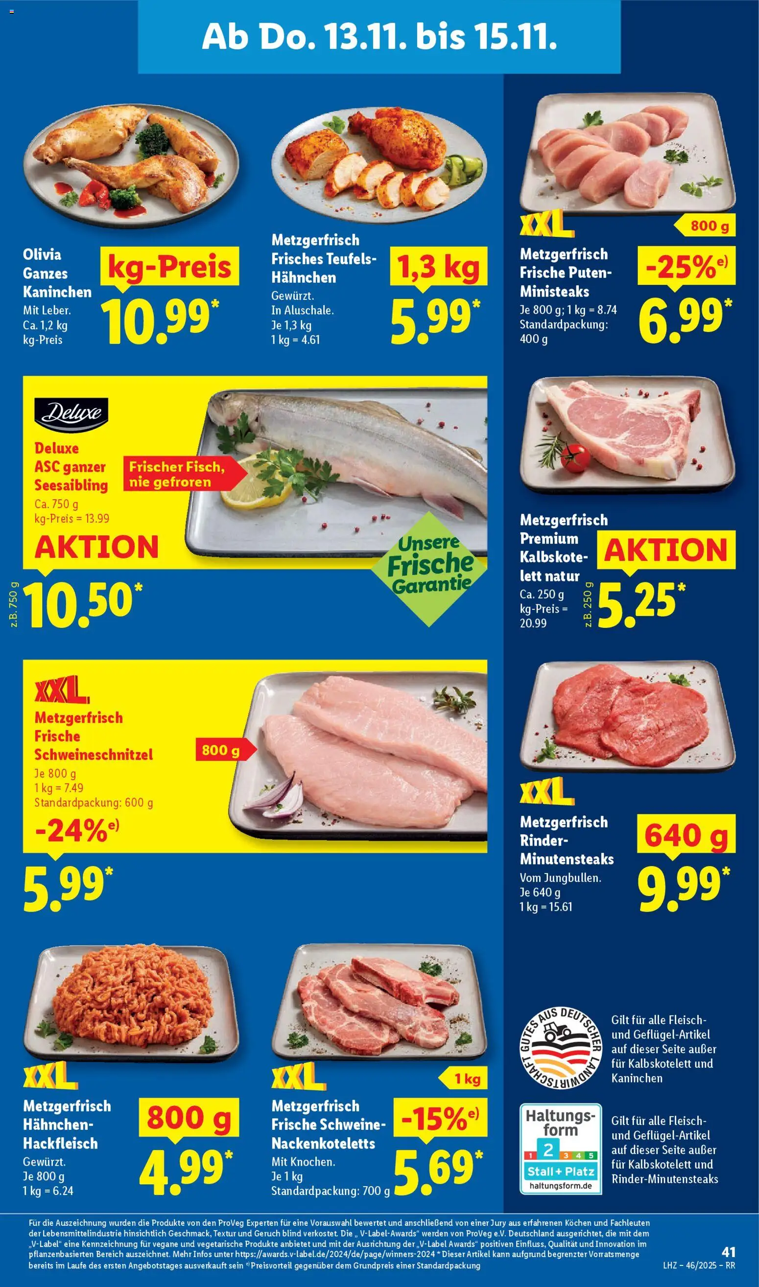 Lidl Prospekt Düsseldorf – gültig ab 10.11.2025 | Seite: 59 | Produkte: Hahnchen, Kaninchen, Fleisch, Hackfleisch