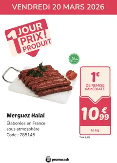Promocash - Prévisualisation de Promocash PROMO merguez valide à partir de 20.03.2026 | Page: 2 | Produits: Merguez halal, Merguez