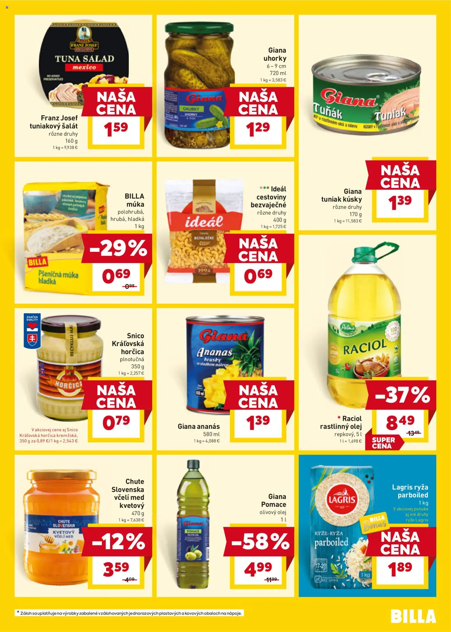 Nové Billa akcie – leták je platný od 21.01.2026 | Strana: 19 | Produkty: Ryža, Ananás, Šalát, Uhorky