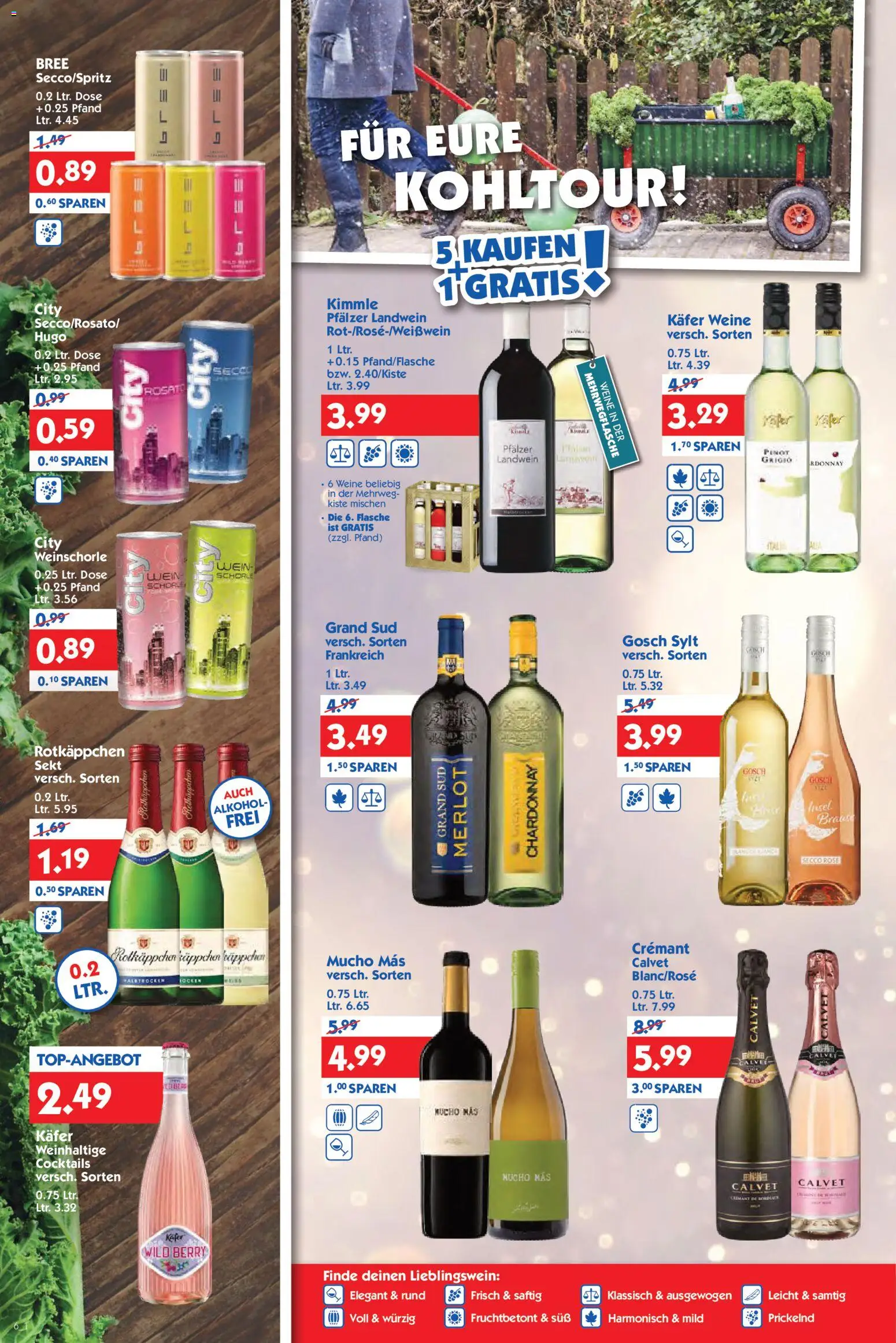 HOL’AB! Prospekt 	 – gültig ab 26.01.2026 | Seite: 6 | Produkte: Merlot, Bree, Weinschorle, Wein