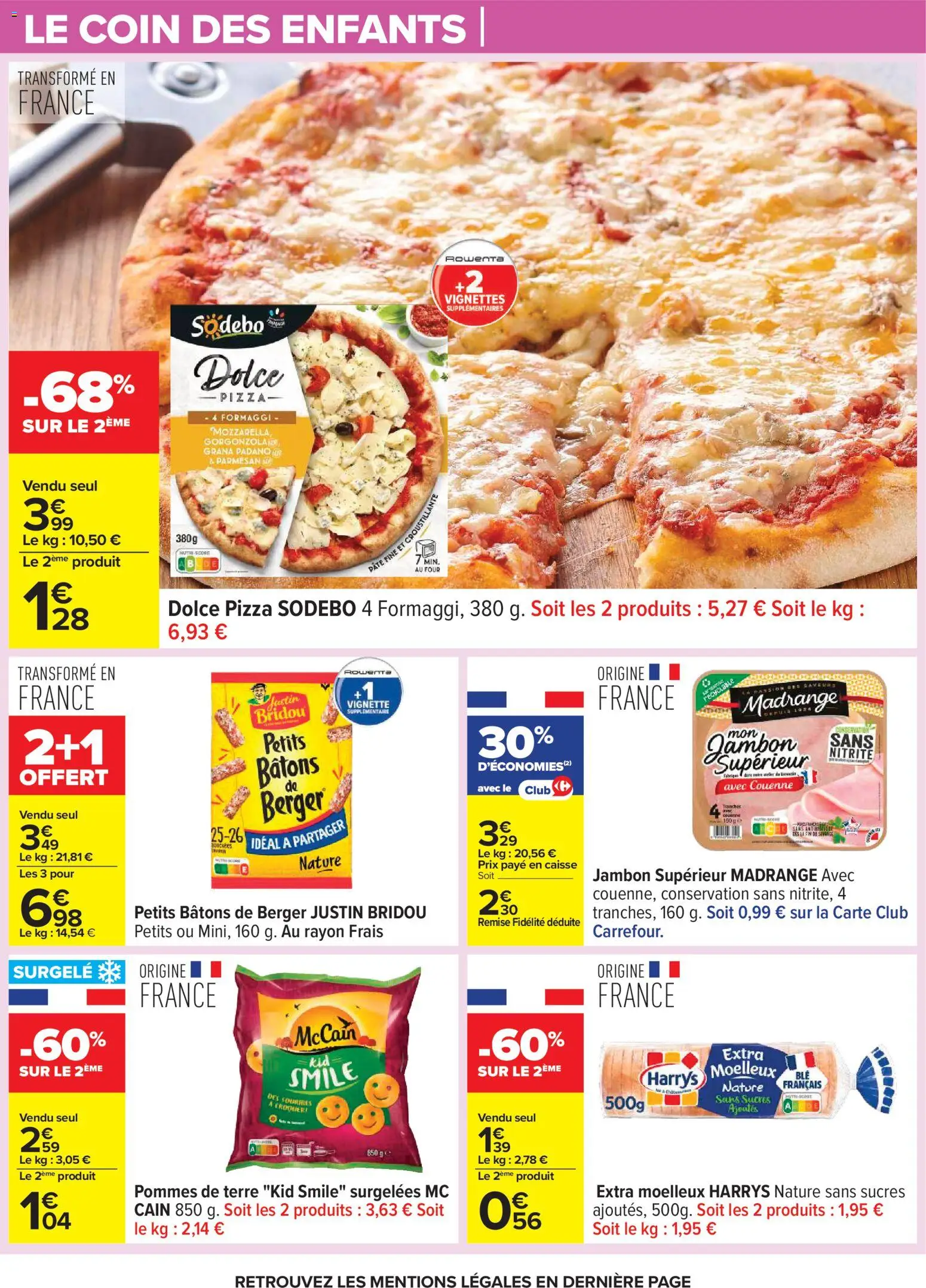 {H1} | Page: 18 | Produits: Parmesan, Jambon, Pommes, Pommes de terre