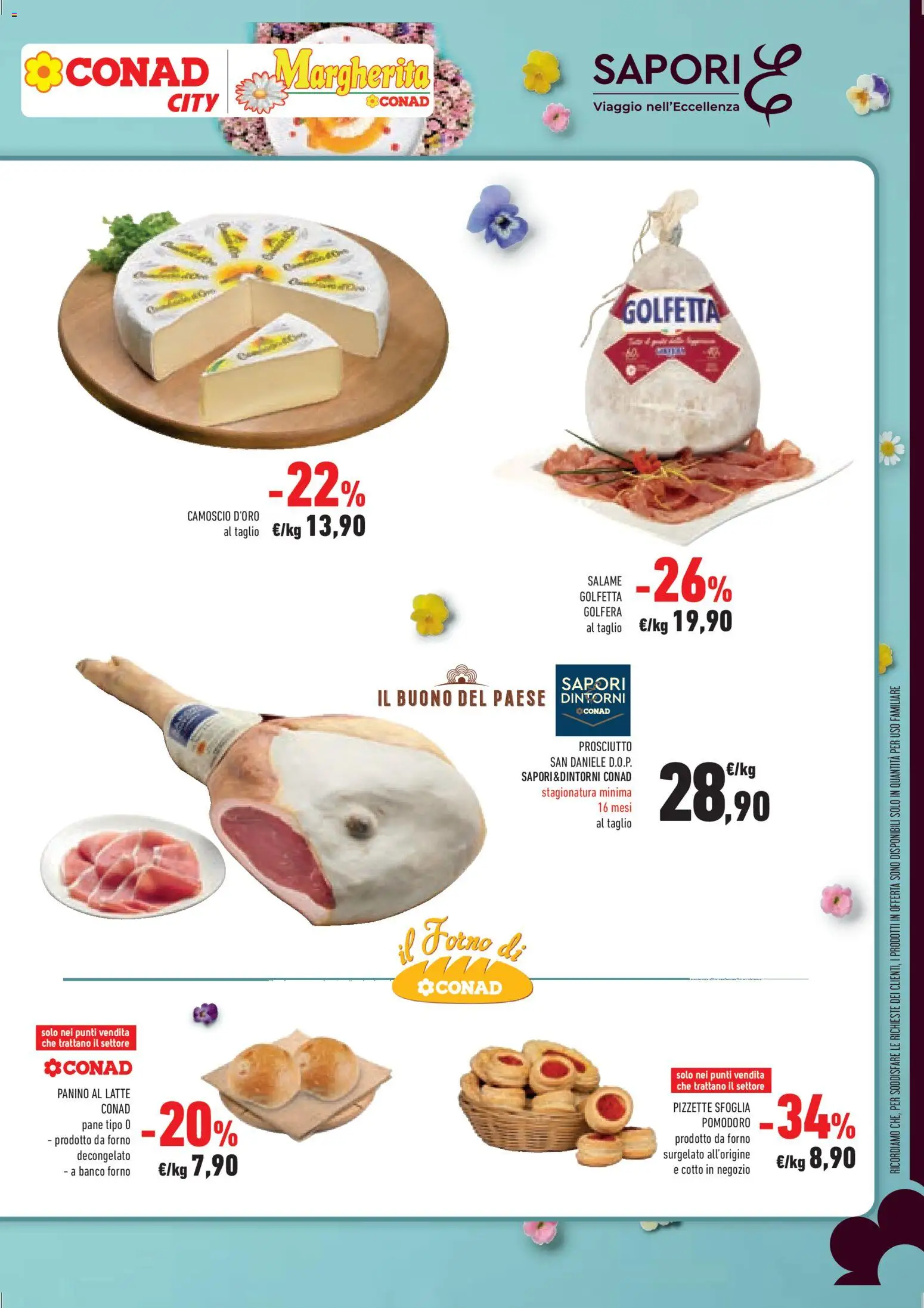 Volantino Conad del 25.03.2026 | Pagina: 9 | Prodotti: Pomodoro, Latte, Prosciutto, Il forno