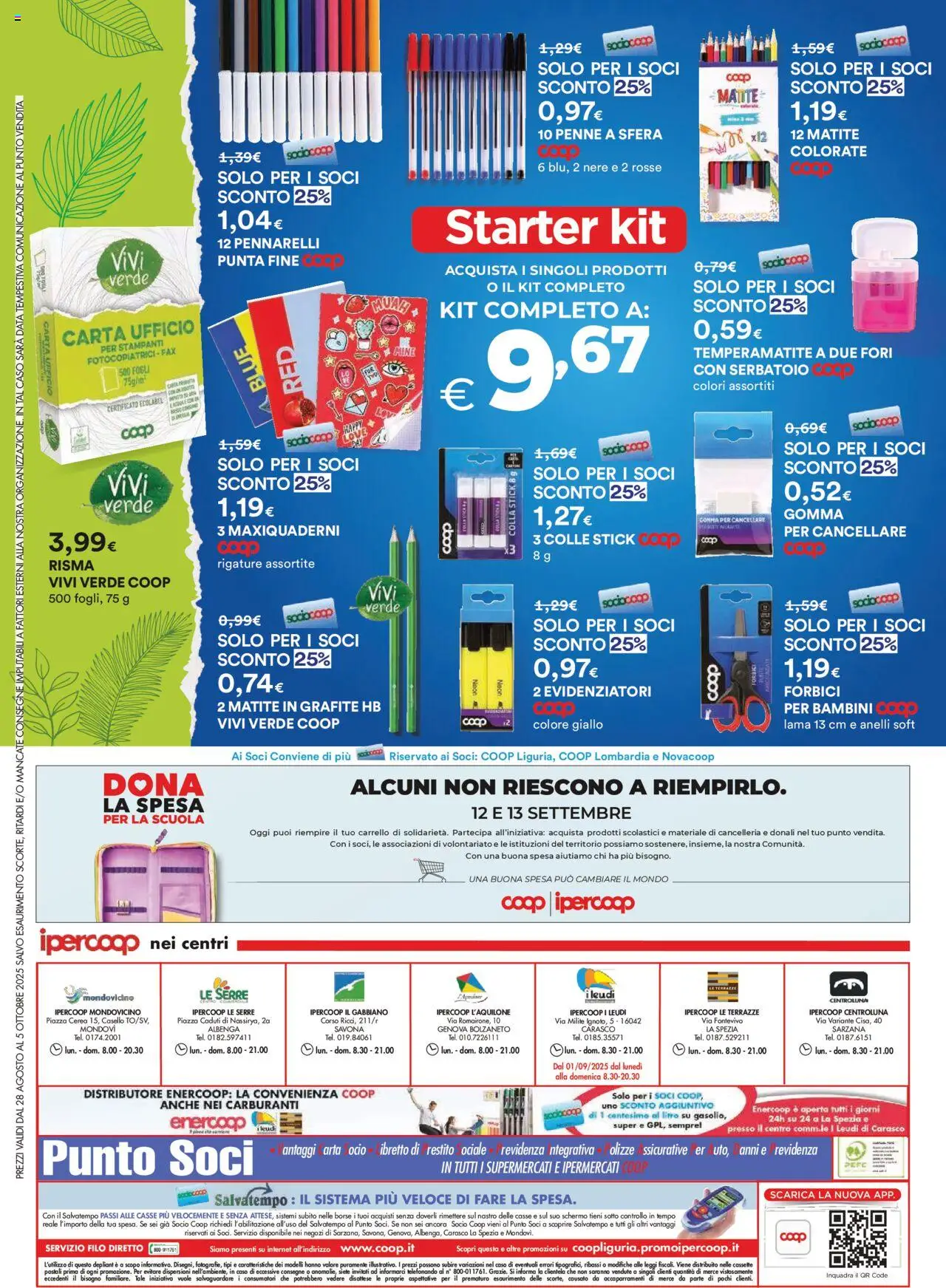 Volantino Ipercoop del 28.08.2025 | Pagina: 20 | Prodotti: Temperamatite, Data, Colla, Penne