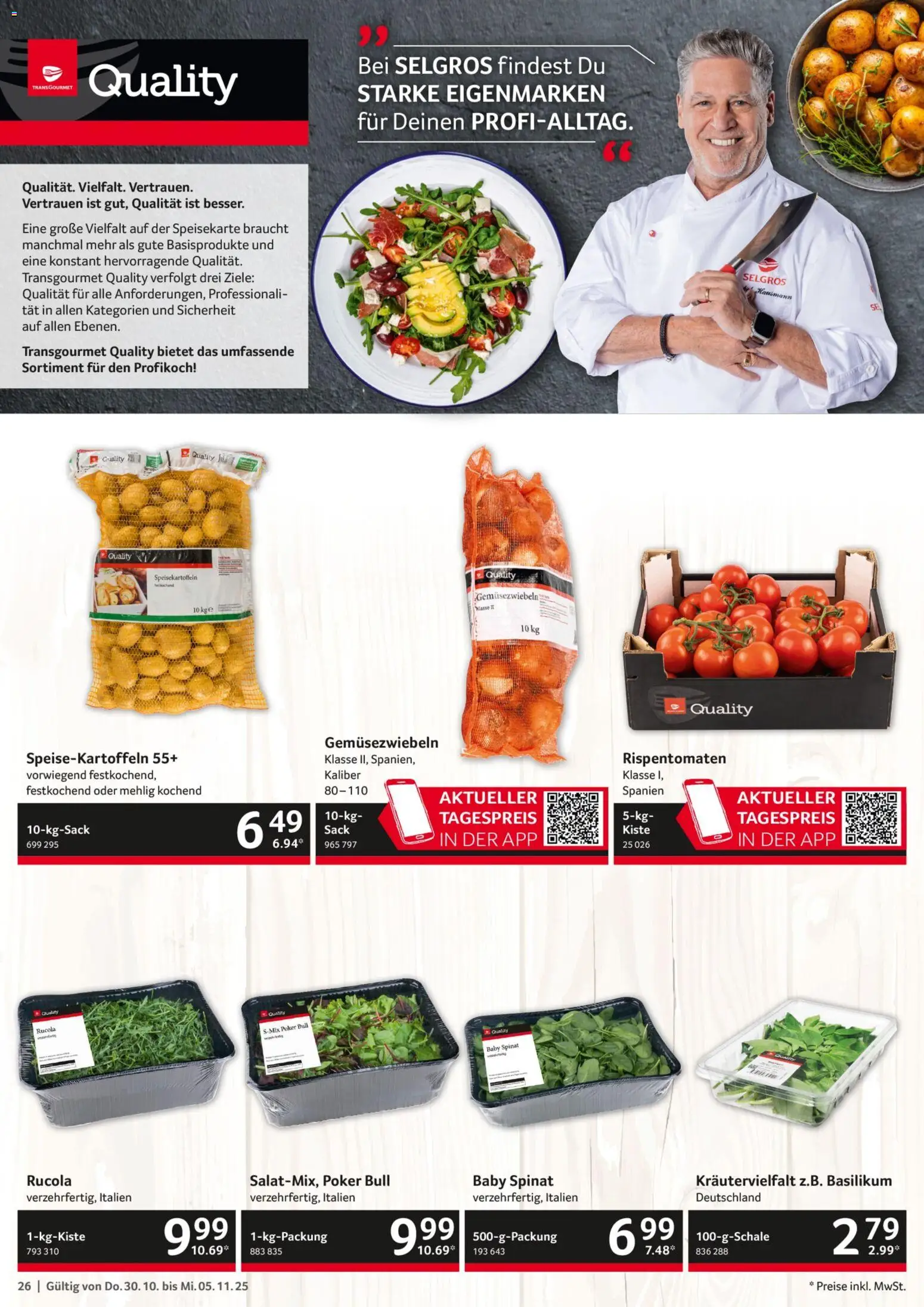 Selgros Prospekt 	 – gültig ab 30.10.2025 | Seite: 26 | Produkte: Rucola