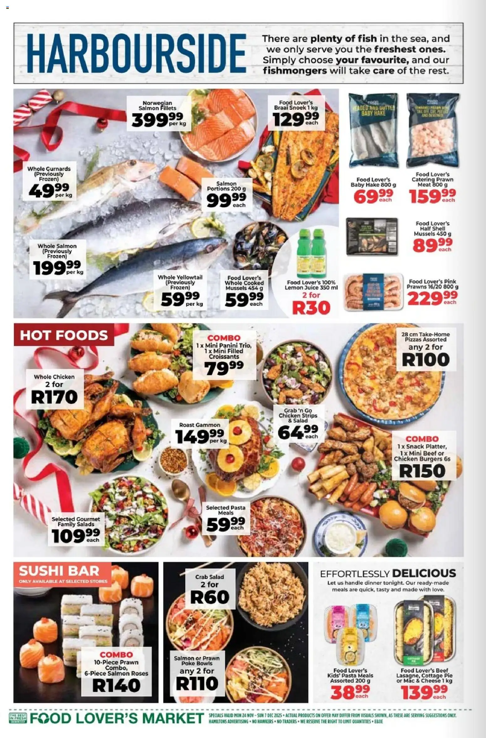 New Food Lover's Market catalogue – valid from 14.11.2025 | Page: 4 | Products: Fish, Beef, Pasta, Lemon