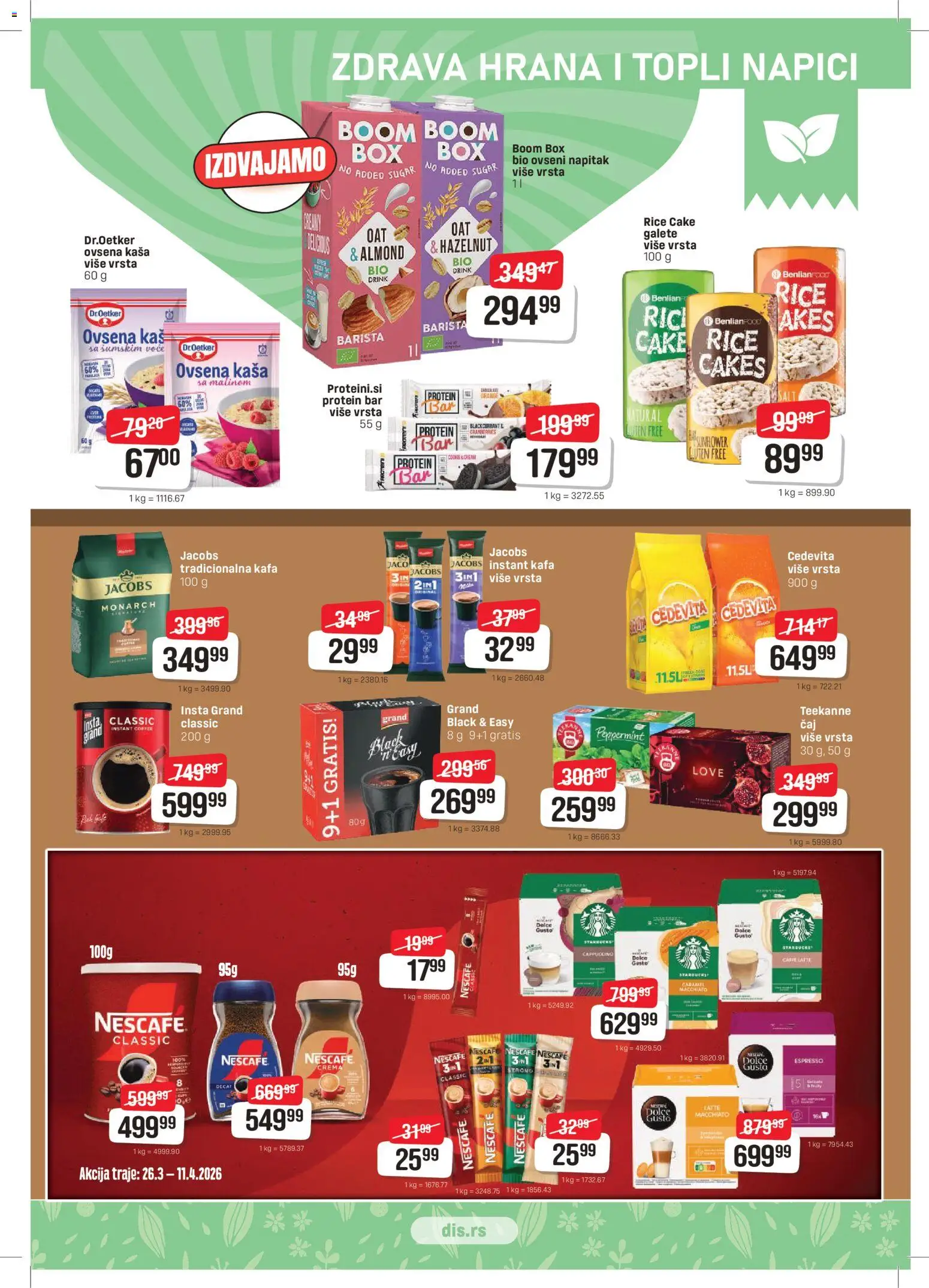 Super DIS katalog - važi od 26.03.2026 | Strana: 9 | Proizvode: Instant kafa, Cedevita, Kafa, Nescafé