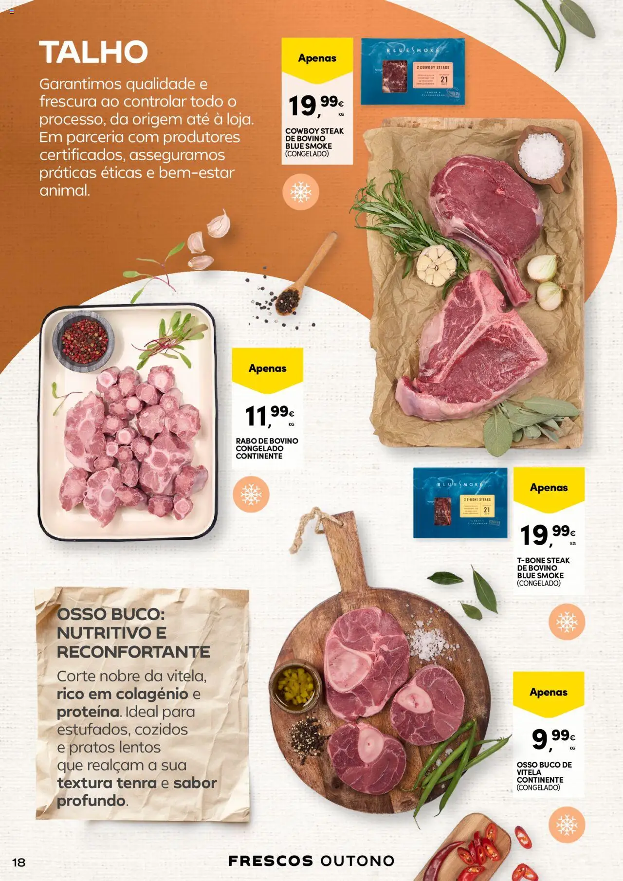 Continente - Frescos: O outono vem cheio de sabor │ válido de 21.10.2025 | Página: 18 | Produtos: Vitela, Pratos