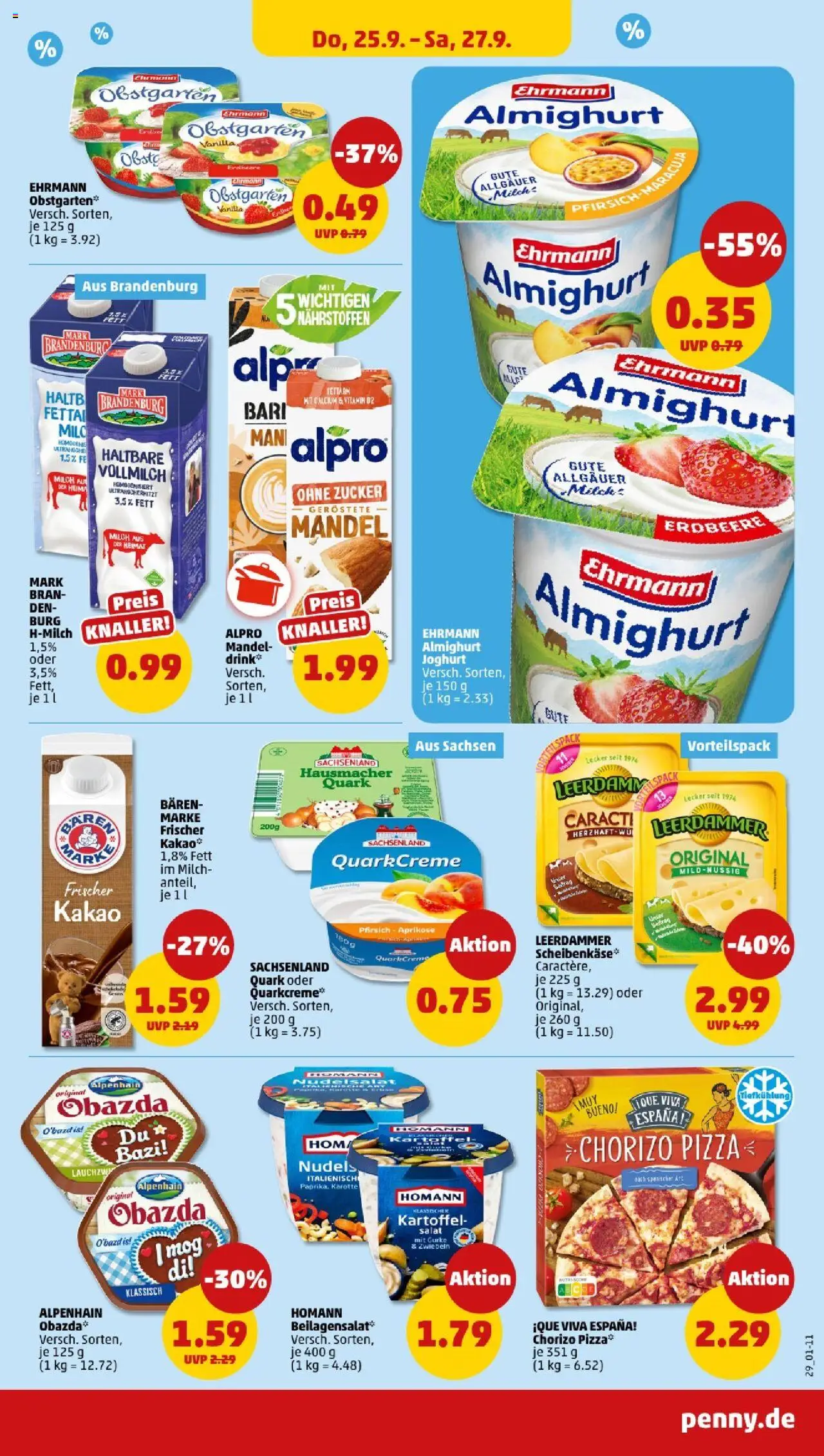 Penny - Berlin – gültig ab 22.09.2025 | Seite: 31 | Produkte: Milch, Joghurt, Pfirsich, Salat