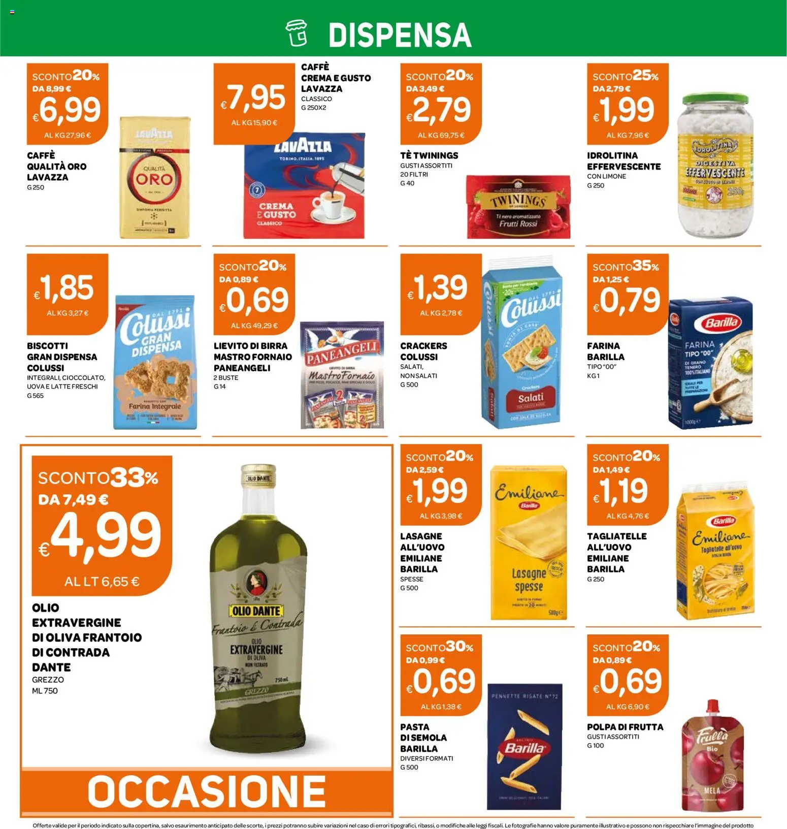 Volantino Ekom del 24.03.2026 | Pagina: 2 | Prodotti: Tè, Tagliatelle, Pasta, Lavazza