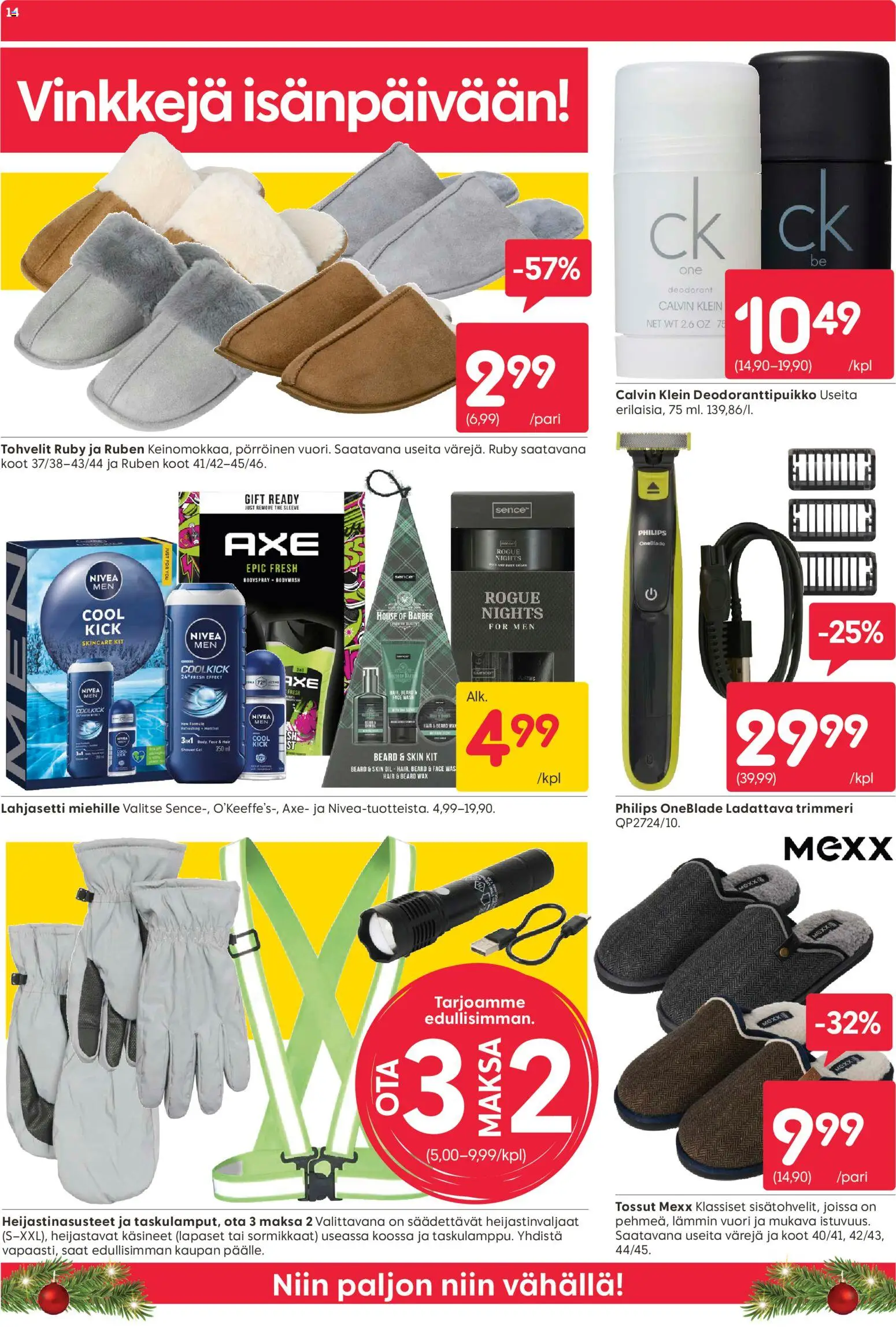 Rusta tarjoukset – voimassa 03.11.2025 alkaen | Sivu: 14 | Tuotteet: Tohvelit, Tossut, Trimmeri, Lapaset